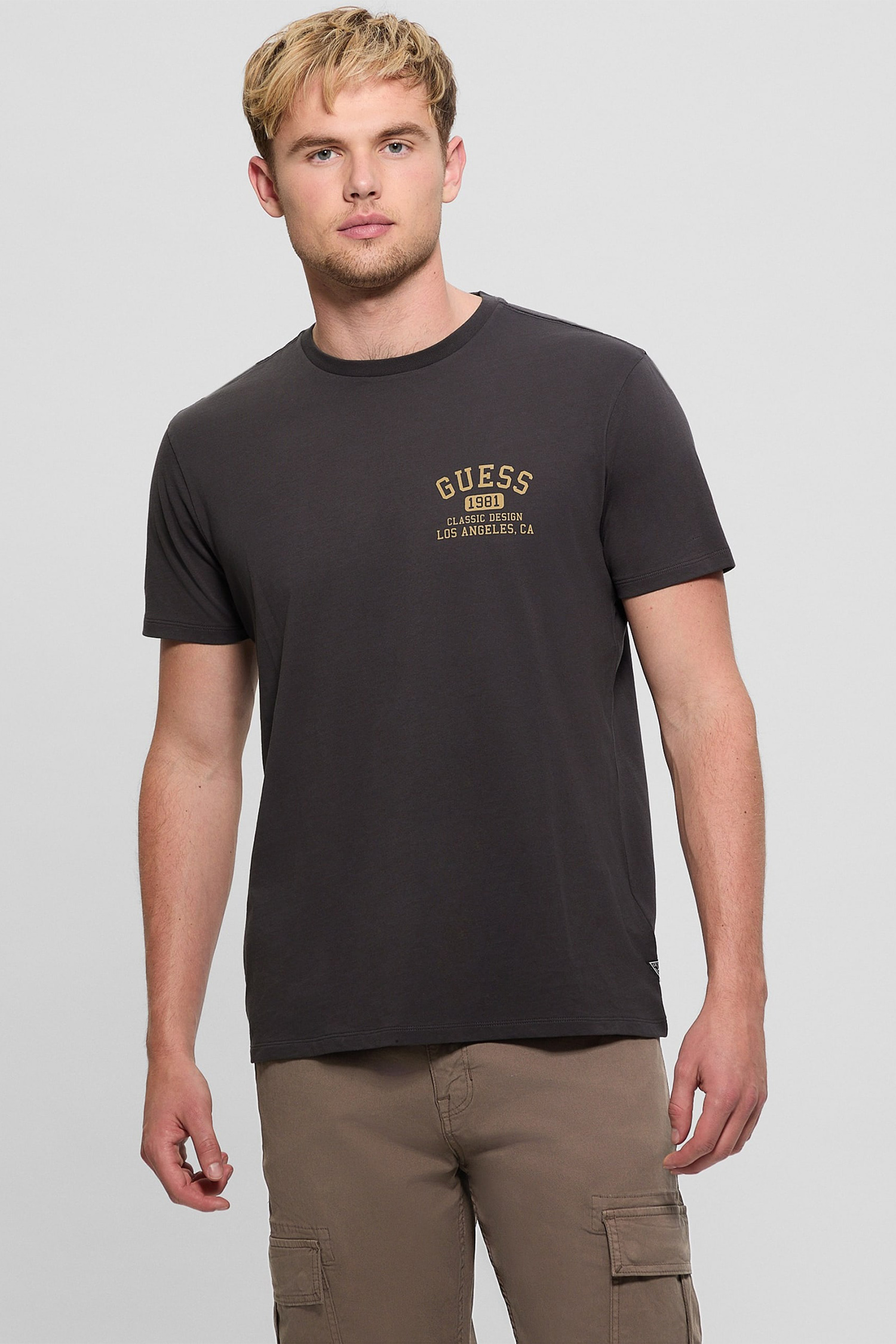 Мужская темно-коричневая футболка Guess M5RI86.K9RM1;JTMU