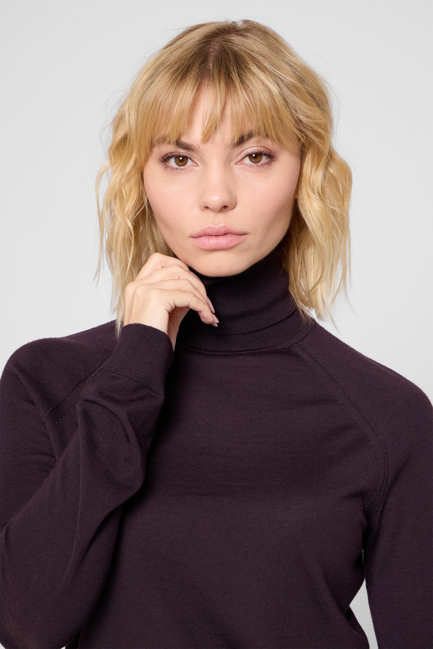 Женский бордовый шерстяной гольф BOSS 50548298;557