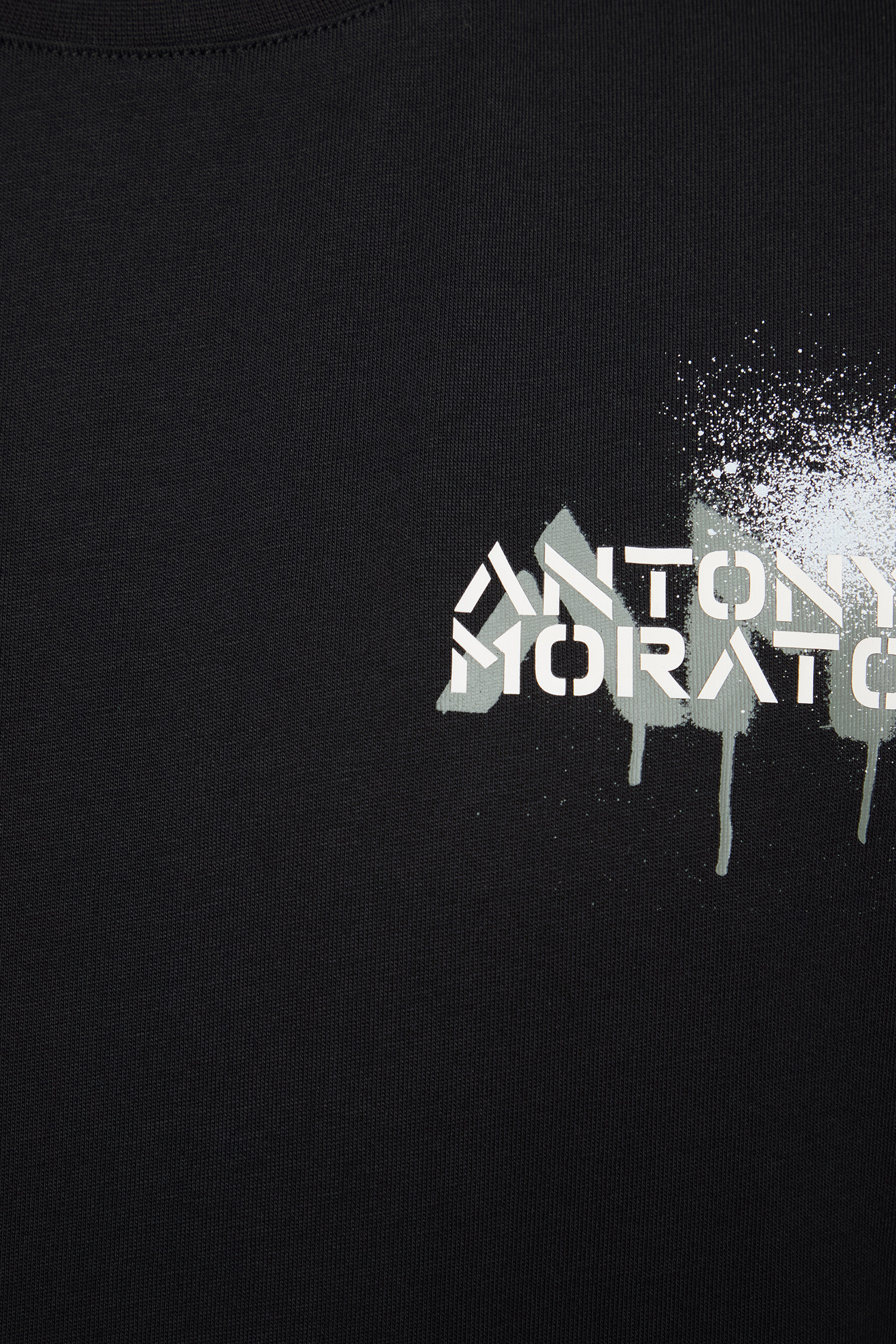 Мужская черная футболка Antony Morato MMKS02571.FA100240;9000