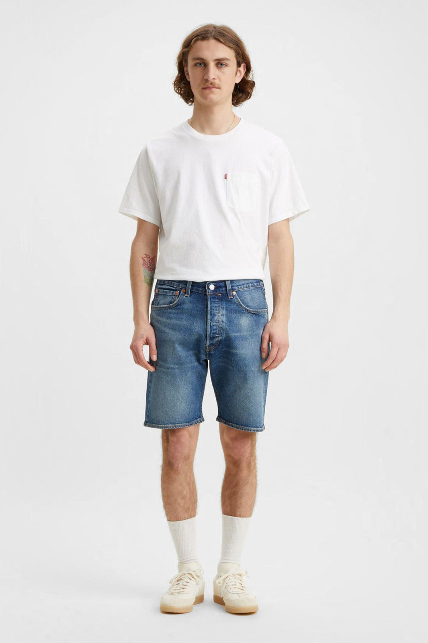 Мужские синие джинсовые шорты 501® Levi’s® 36512;0164