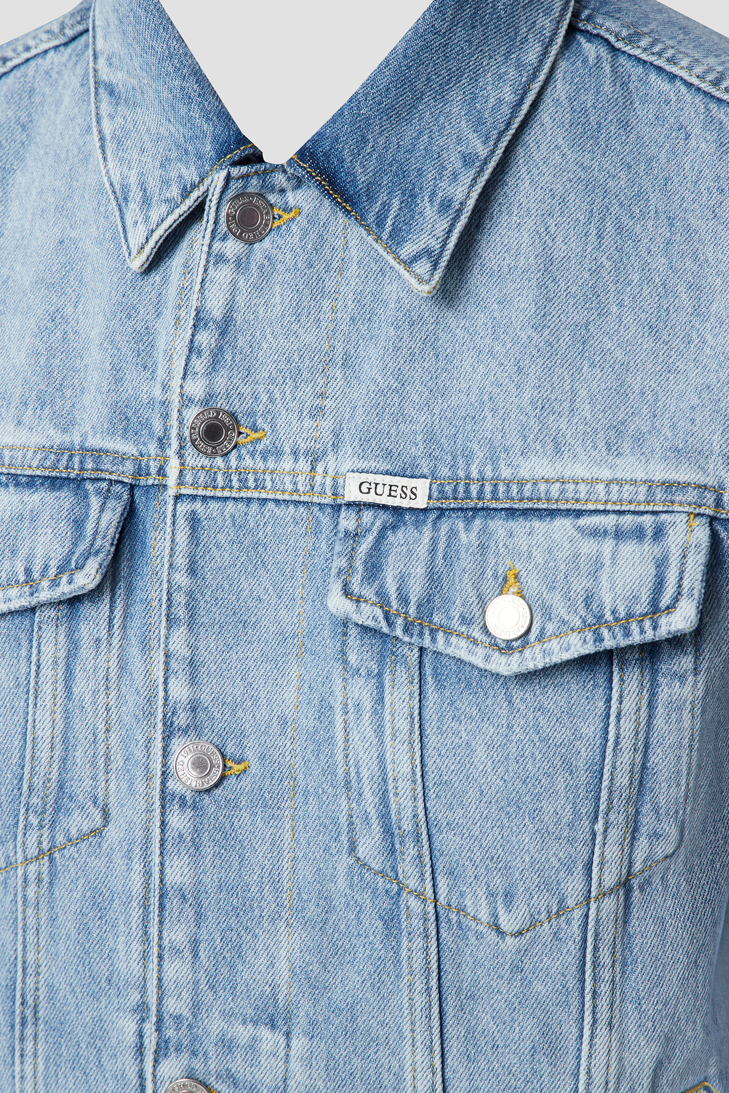 Мужская голубая джинсовая куртка Guess M3GXN1.D4Z62;THMI