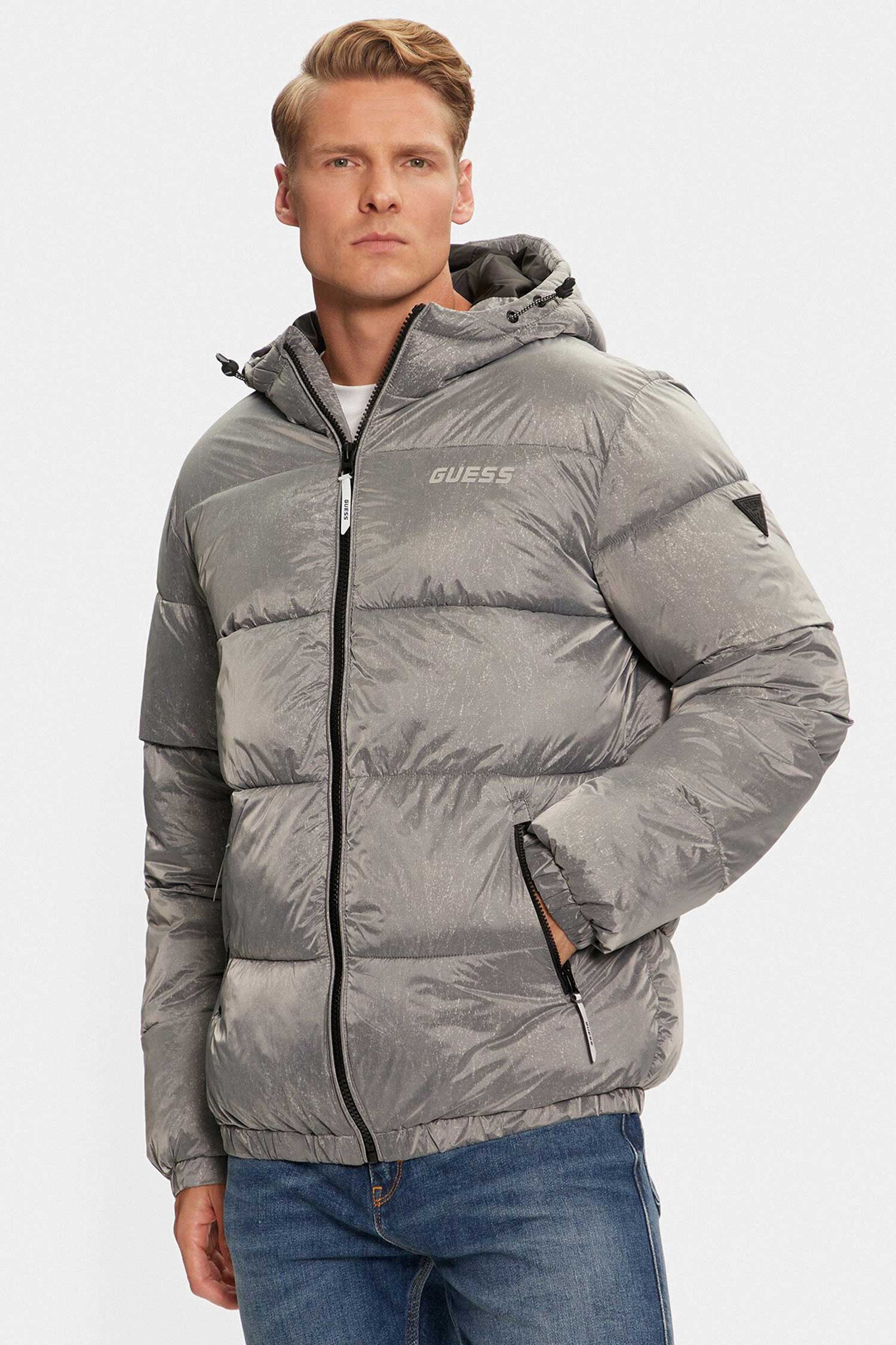 Мужская серая куртка Guess Z4BL01.WGFL0;P9YK