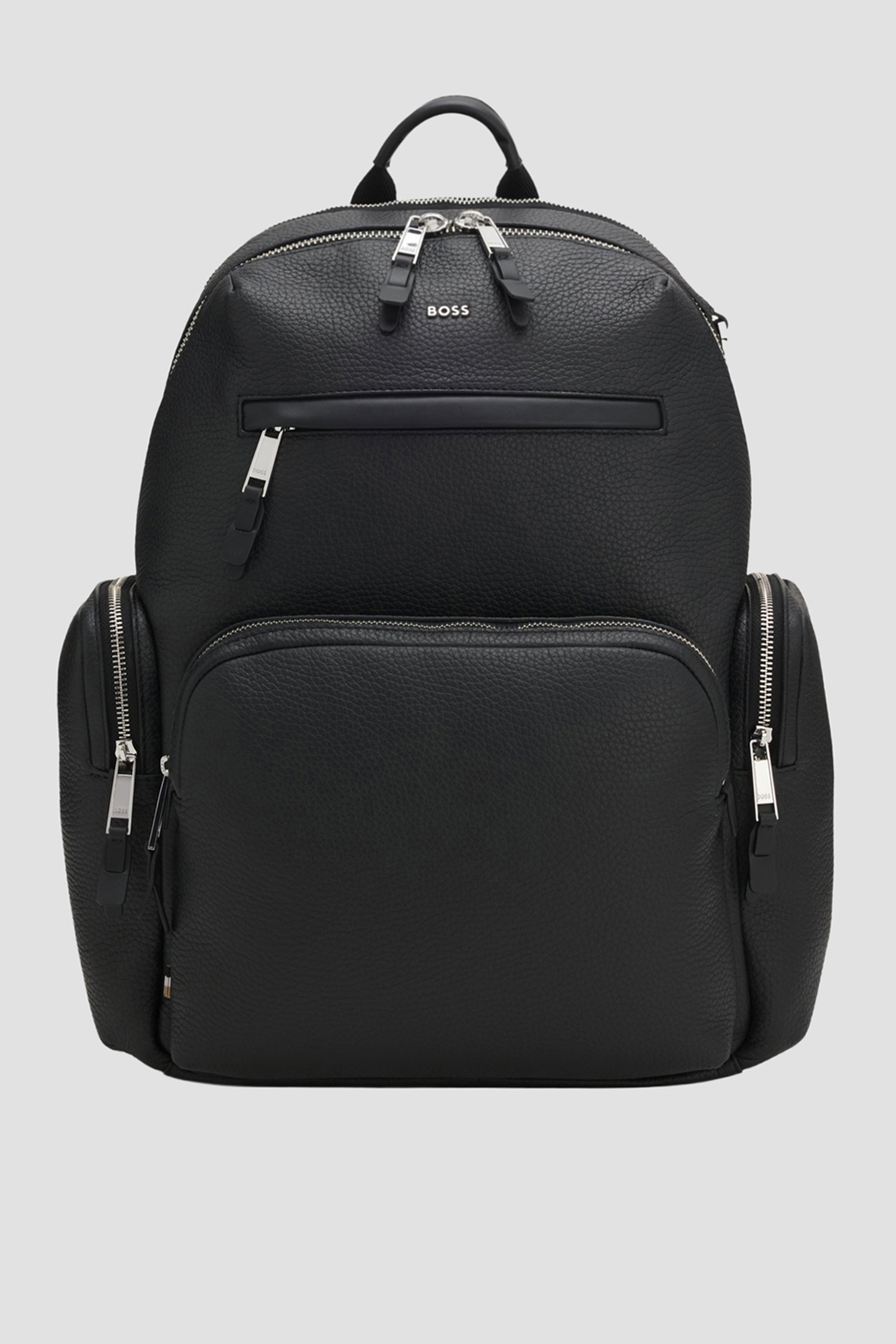 Мужской черный кожаный рюкзак BOSS 50552436;001