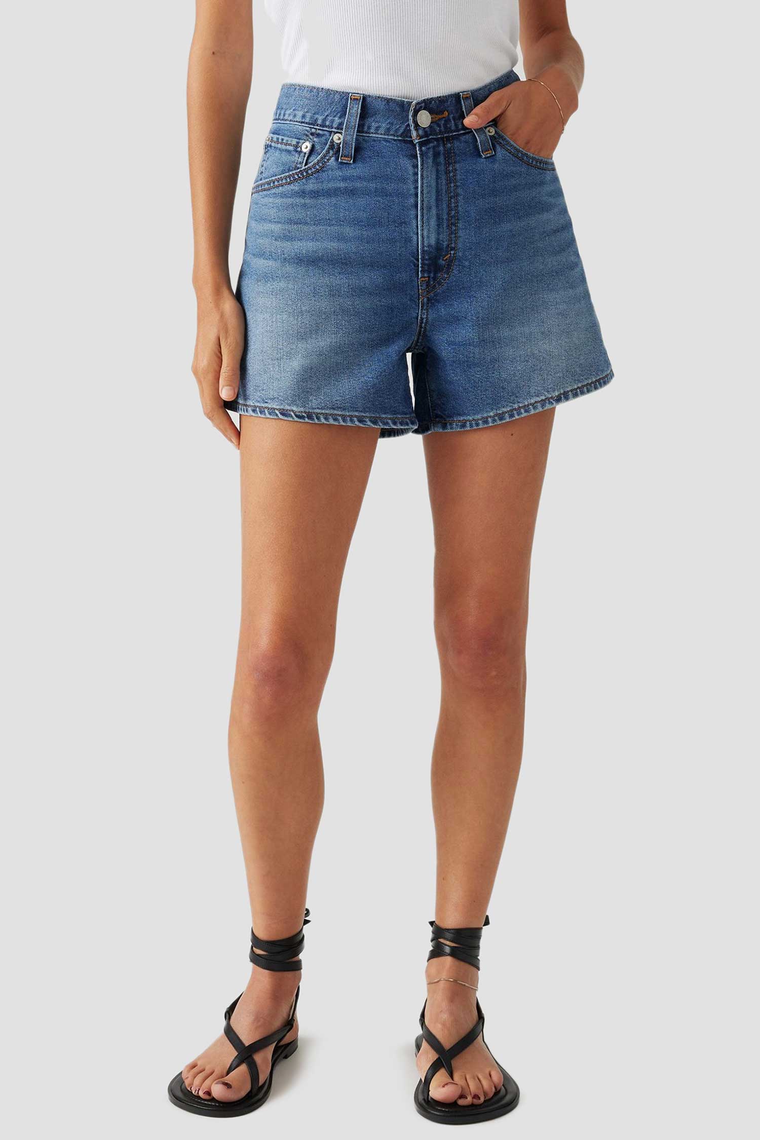 Женские синие джинсовые шорты 80's Mom Levi’s® A4695;0014