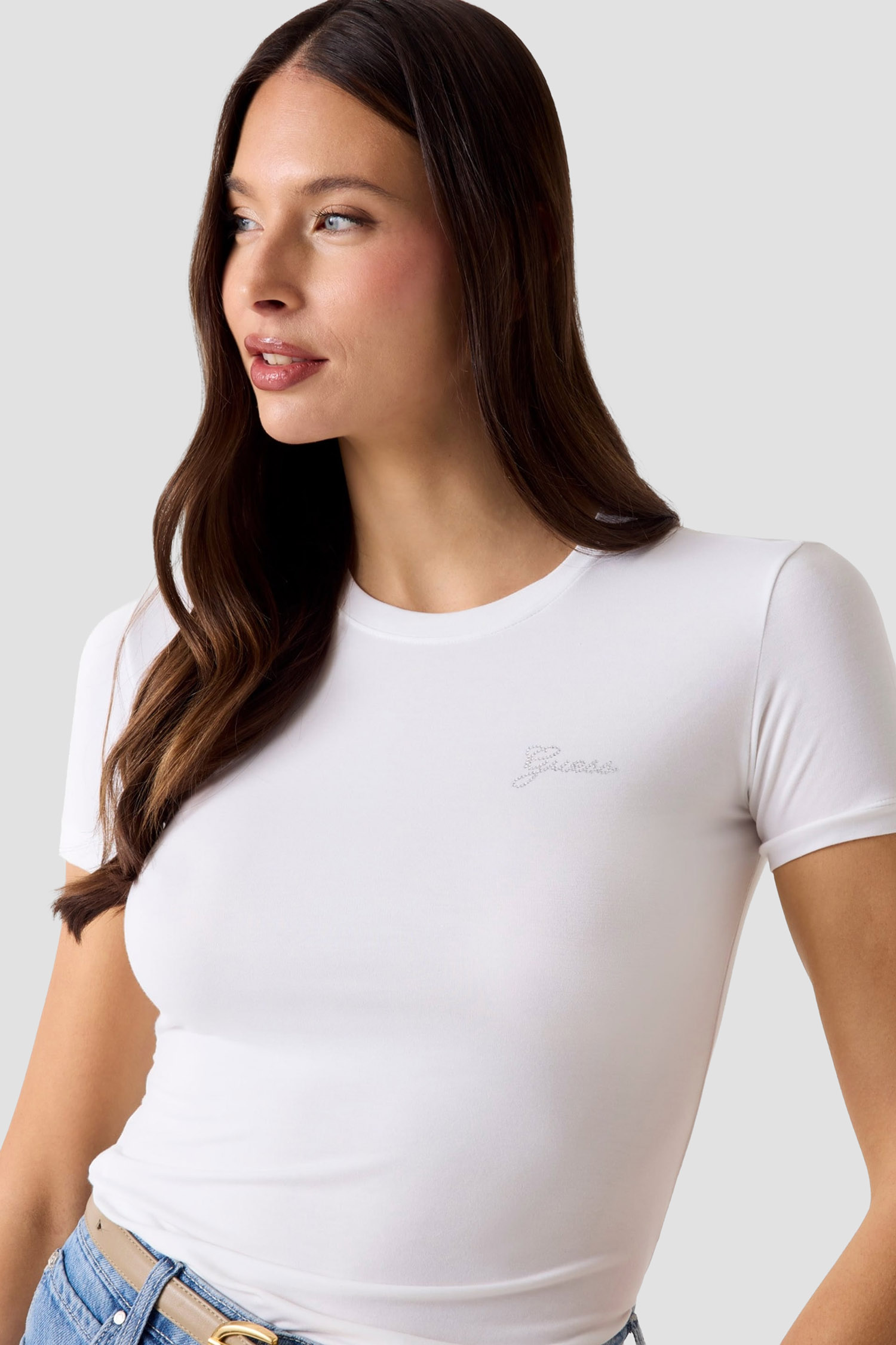 Жіноча біла футболка Guess W6YI12.K3751;G011