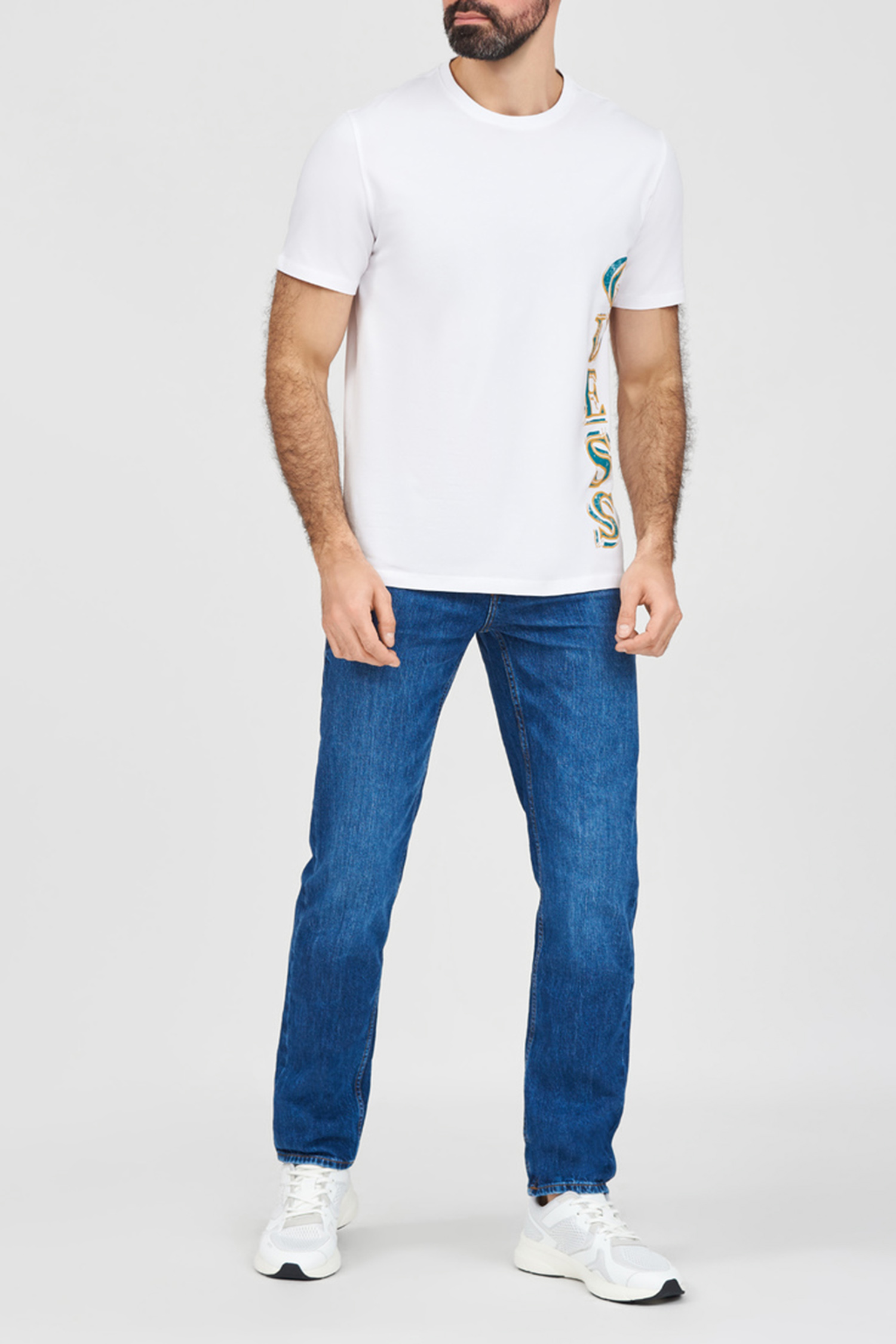 Мужские синие джинсы Guess M4RA37.D58M4;THTA