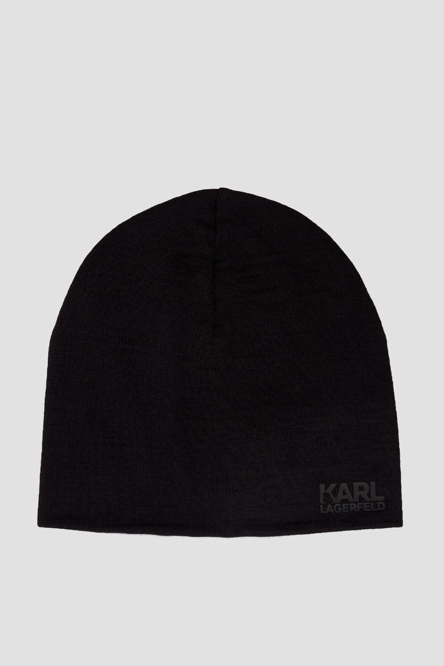 Мужская черная шерстяная шапка Karl Lagerfeld 502324.805601;990