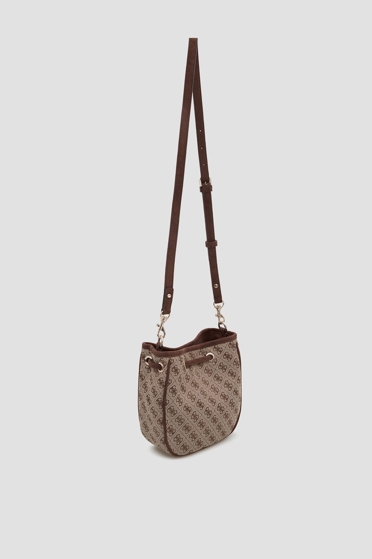 Жіноча бежева сумка з візерунком Guess HWJG23.13770;LGW
