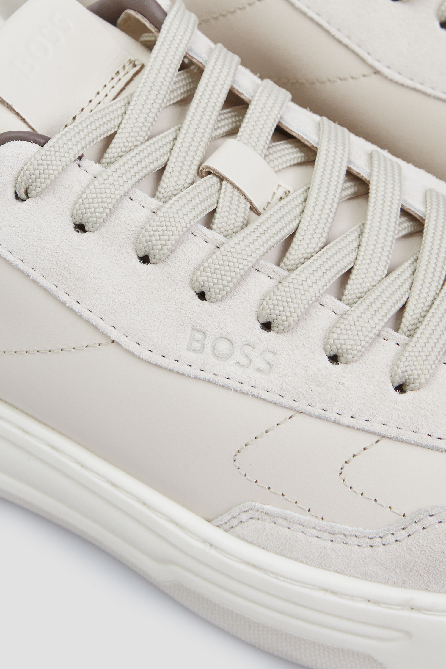 Жіночі білі шкіряні снікерси BOSS 50529397;118