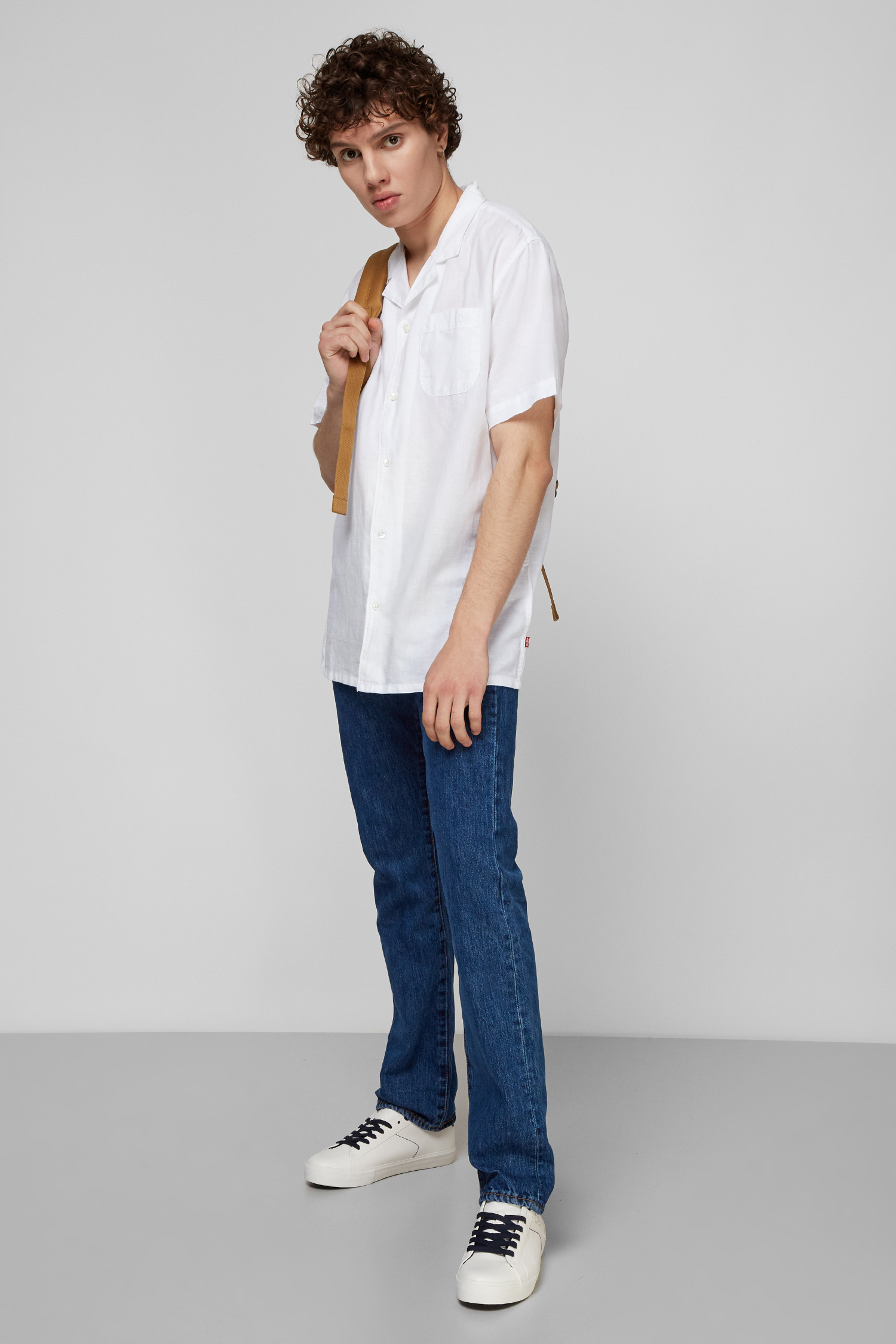 Мужская белая льняная рубашка Levi’s® 72625;0010P