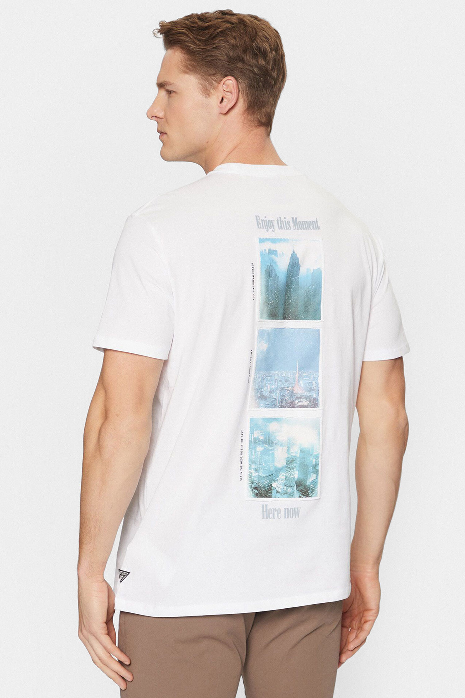 Мужская белая футболка Guess M5RI58.K9RM1;G011