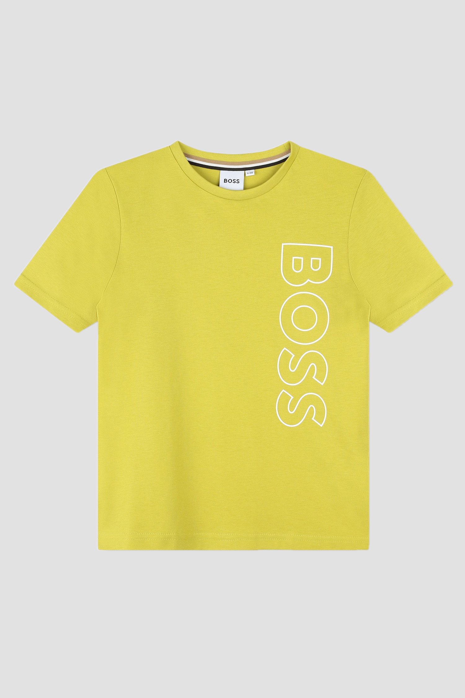 Детская желтая футболка BOSS kids J25O66;606
