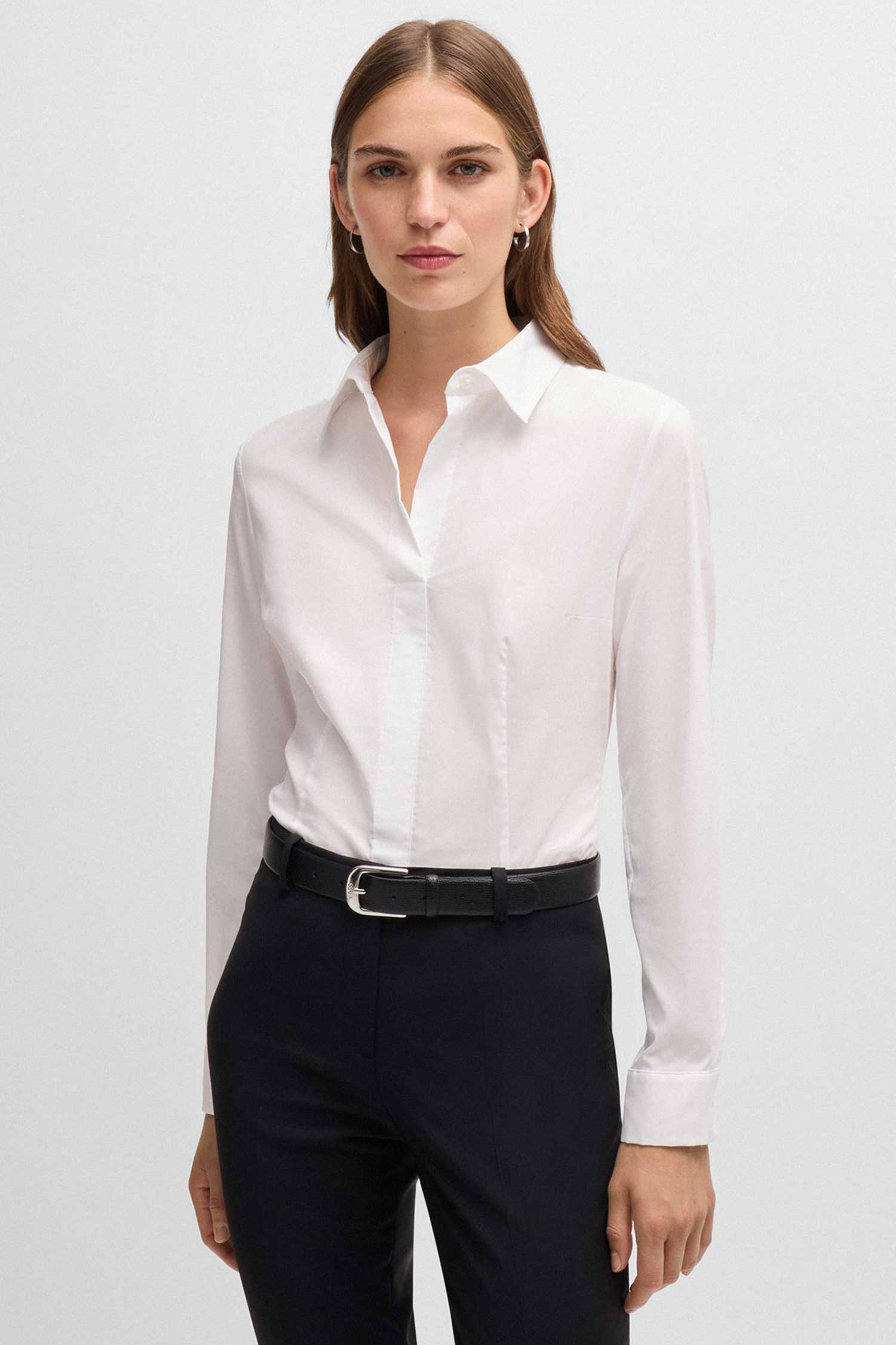 Жіноча біла сорочка BOSS 50499433;100