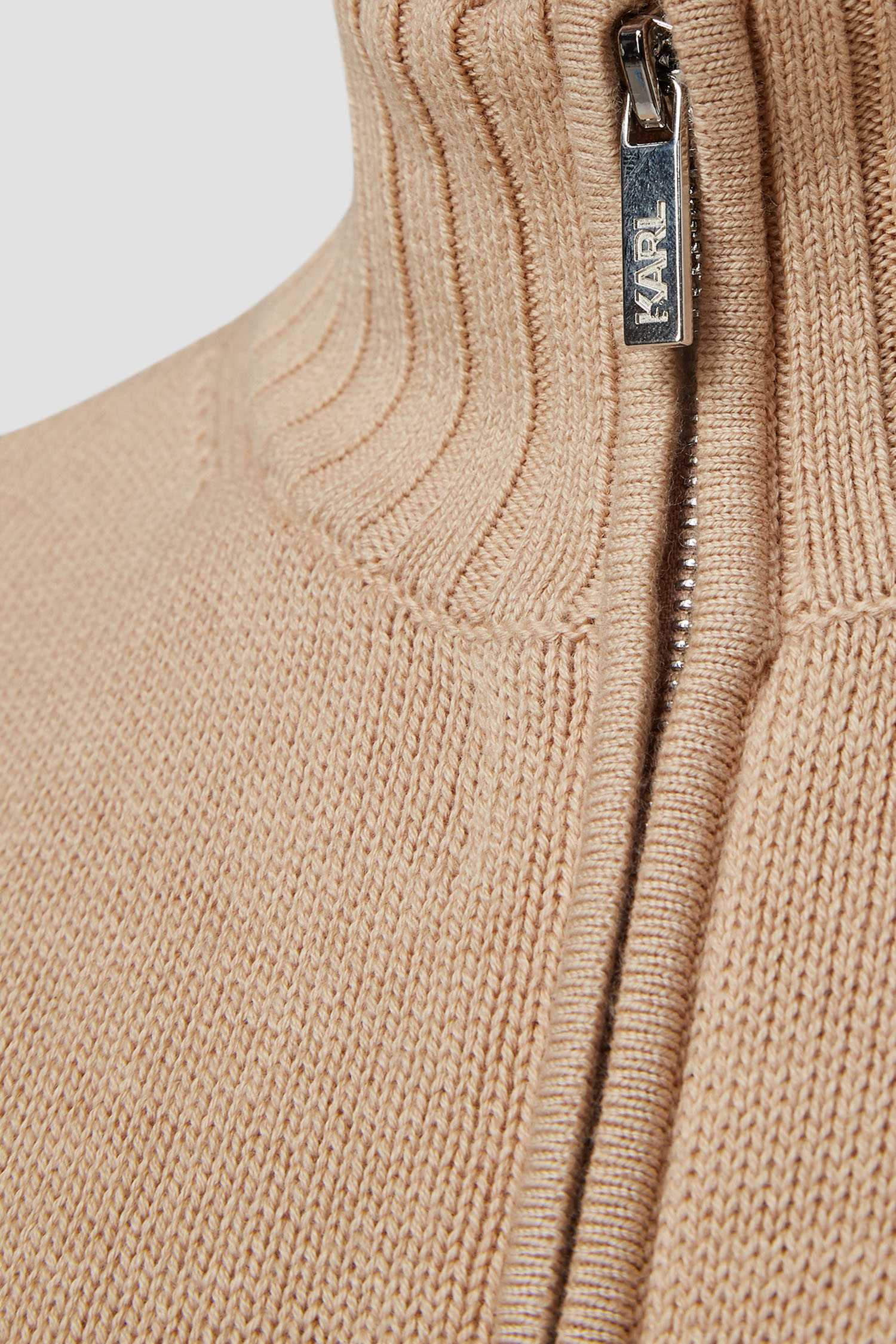 Мужской бежевый шерстяной кардиган Karl Lagerfeld 534305.655046;410