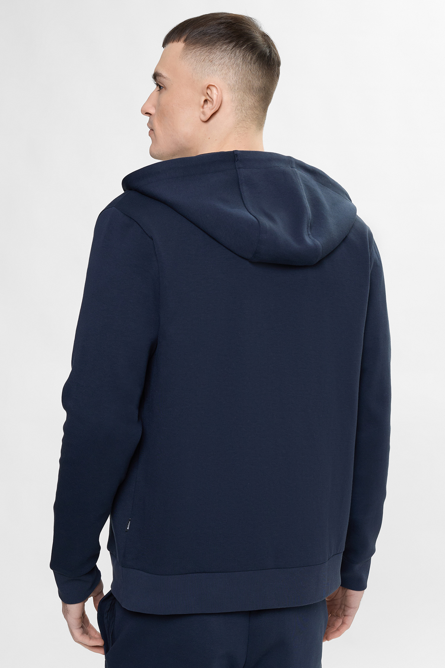 Чоловіча темно-синя кофта на блискавці BOSS 50555851;404