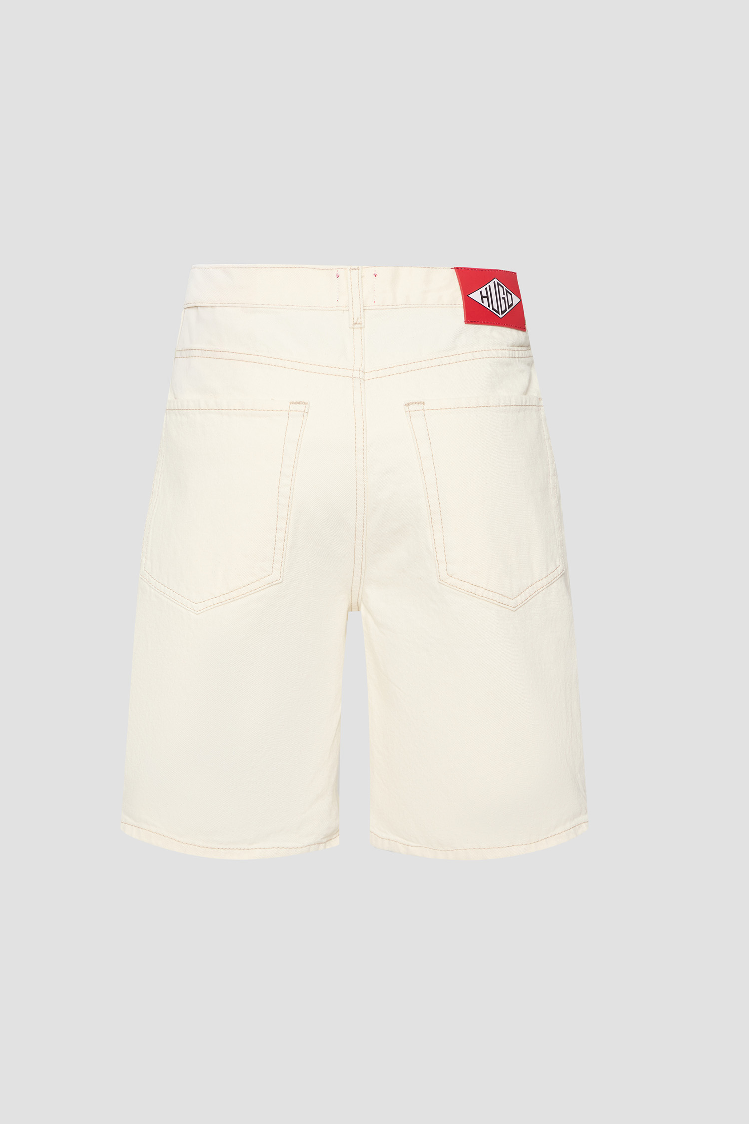 Мужские белые джинсовые шорты HUGO 50537723;285