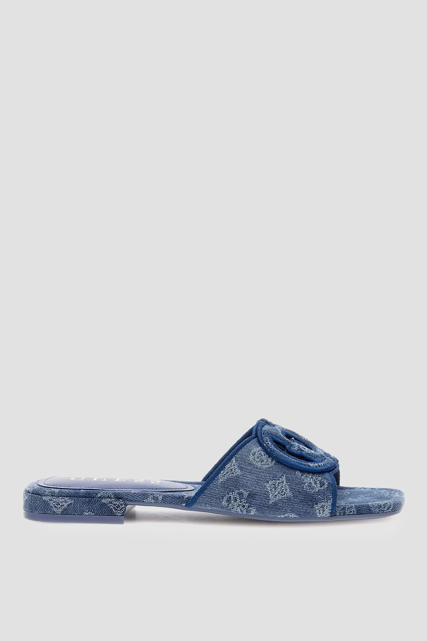 Жіночі сині джинсові слайдери з візерунком Guess FLJTSE.DEN19;BLUE