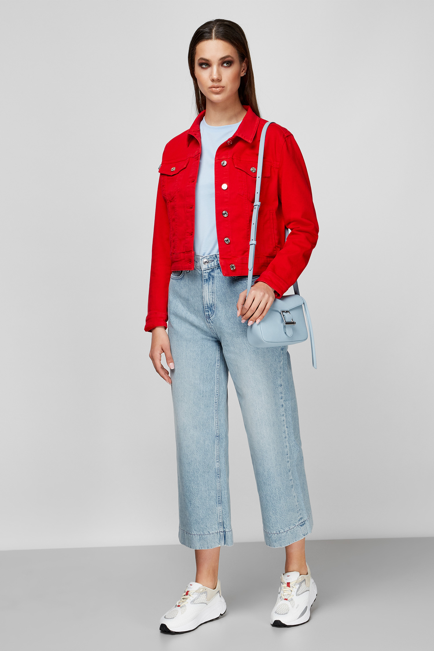 Женская красная джинсовая куртка HUGO 50449625;693