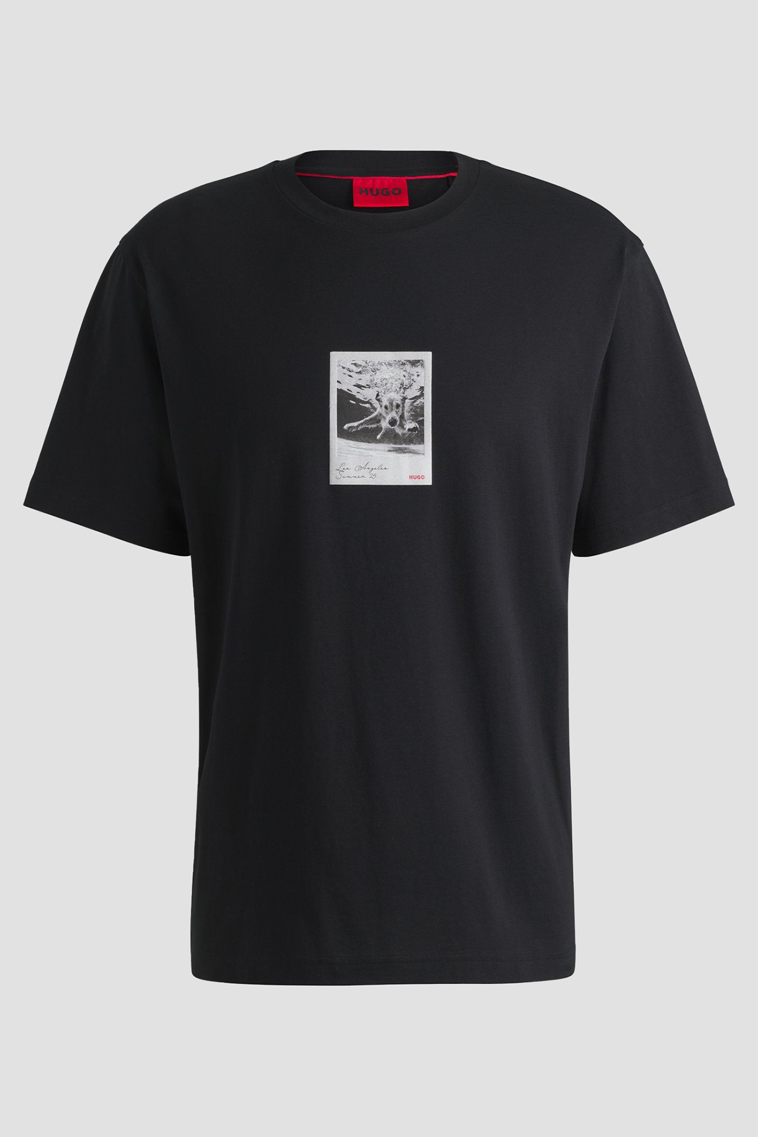 Мужская черная футболка HUGO 50537535;001