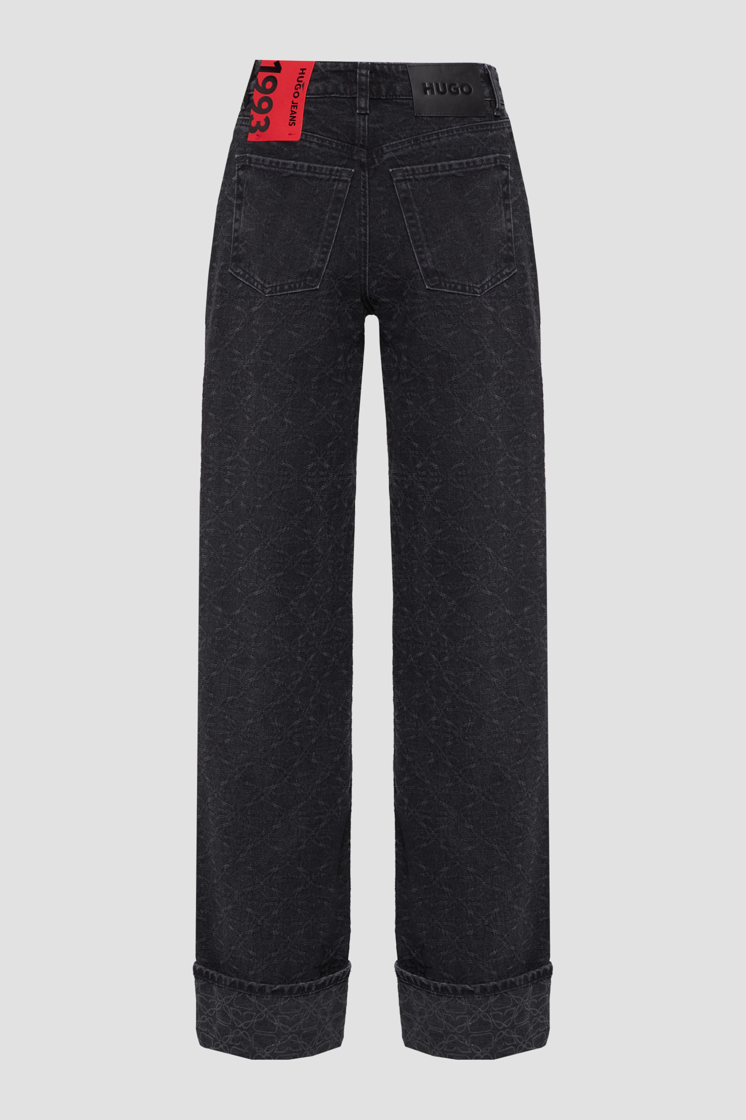 Женские черные джинсы с узором HUGO 50549510;015