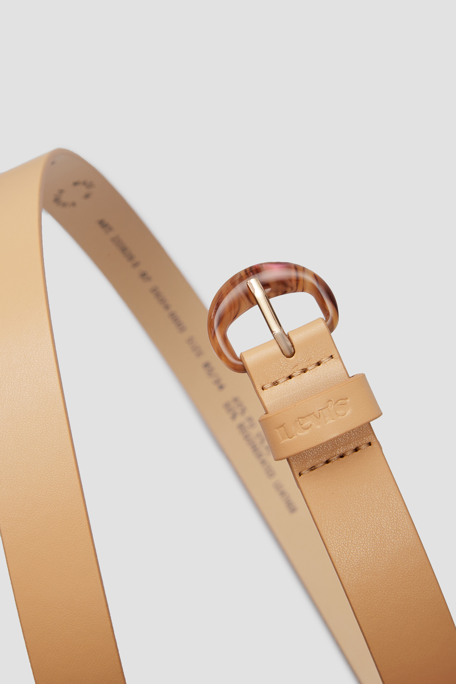 Женский бежевый кожаный ремень Levi’s® 233820;3.97