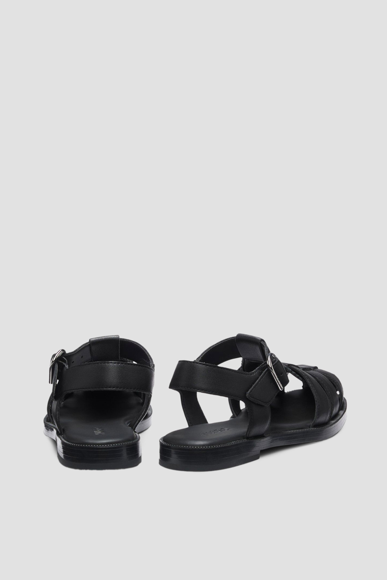 Женские черные кожаные сандалии HUGO 50563676;001