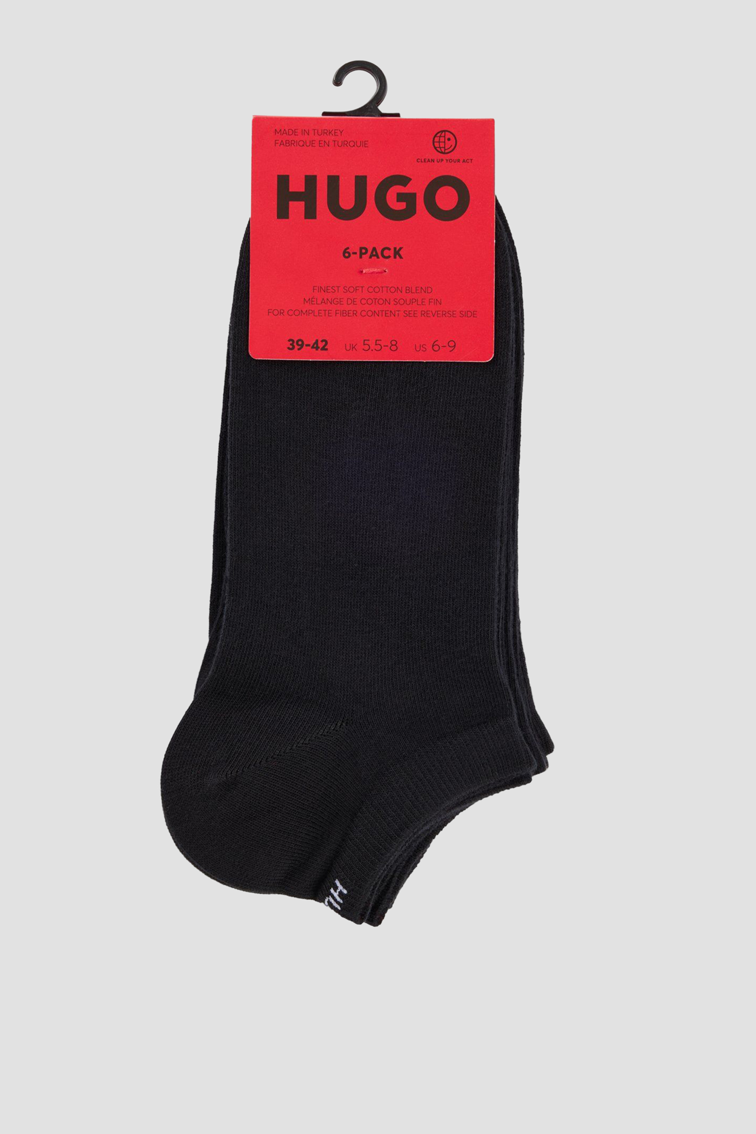 Чоловічі чорні шкарпетки (6 пар) HUGO 50516395;001