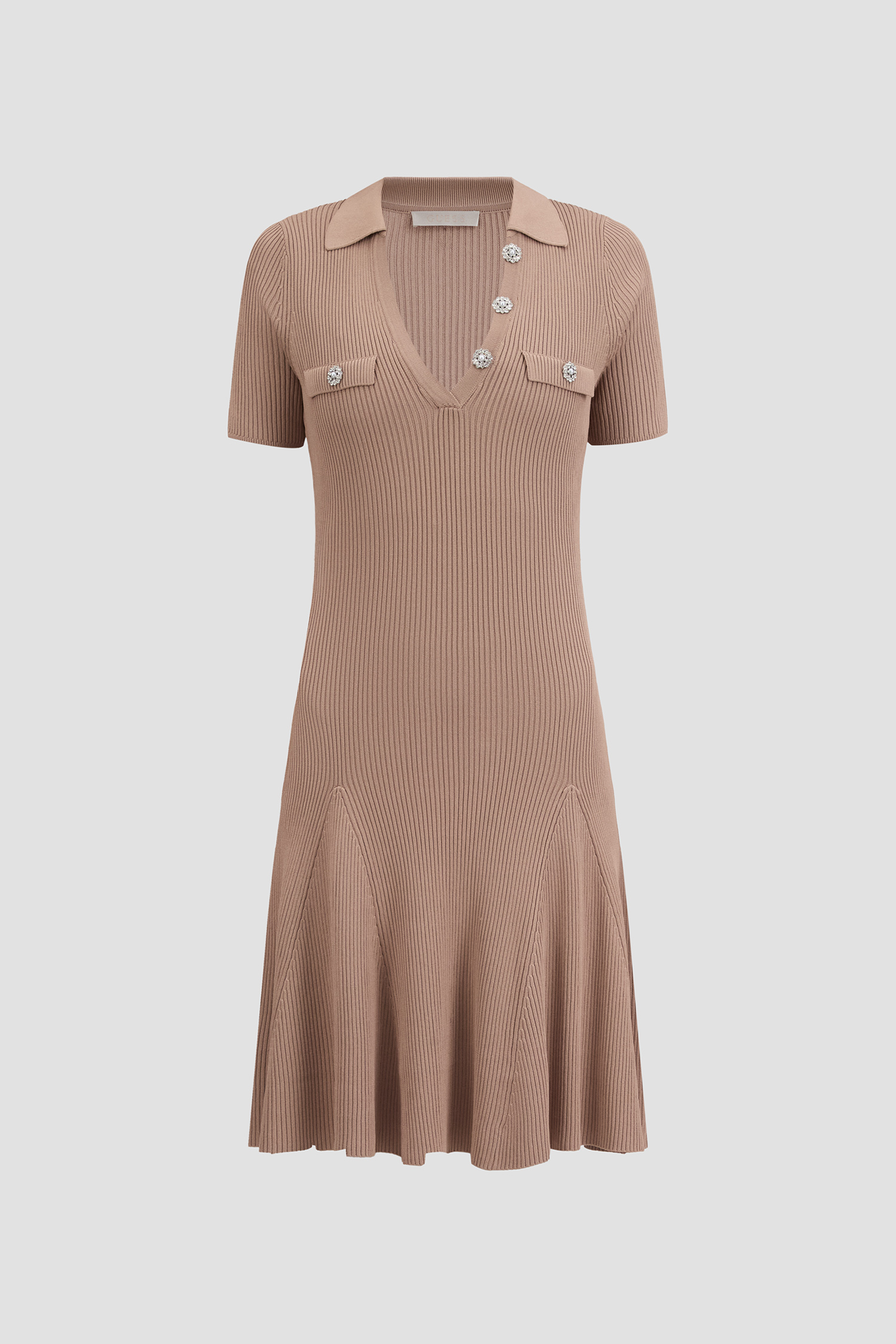 Женское бежевое платье Guess W5RK18.Z2U00;A10L