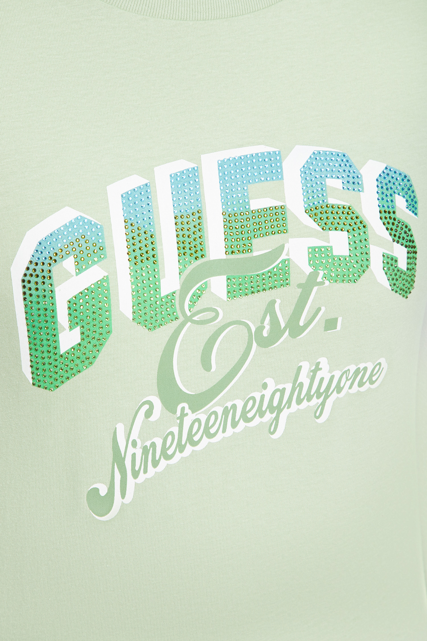 Жіноча м'ятна футболка Guess W3GI34.I3Z14;G8E7