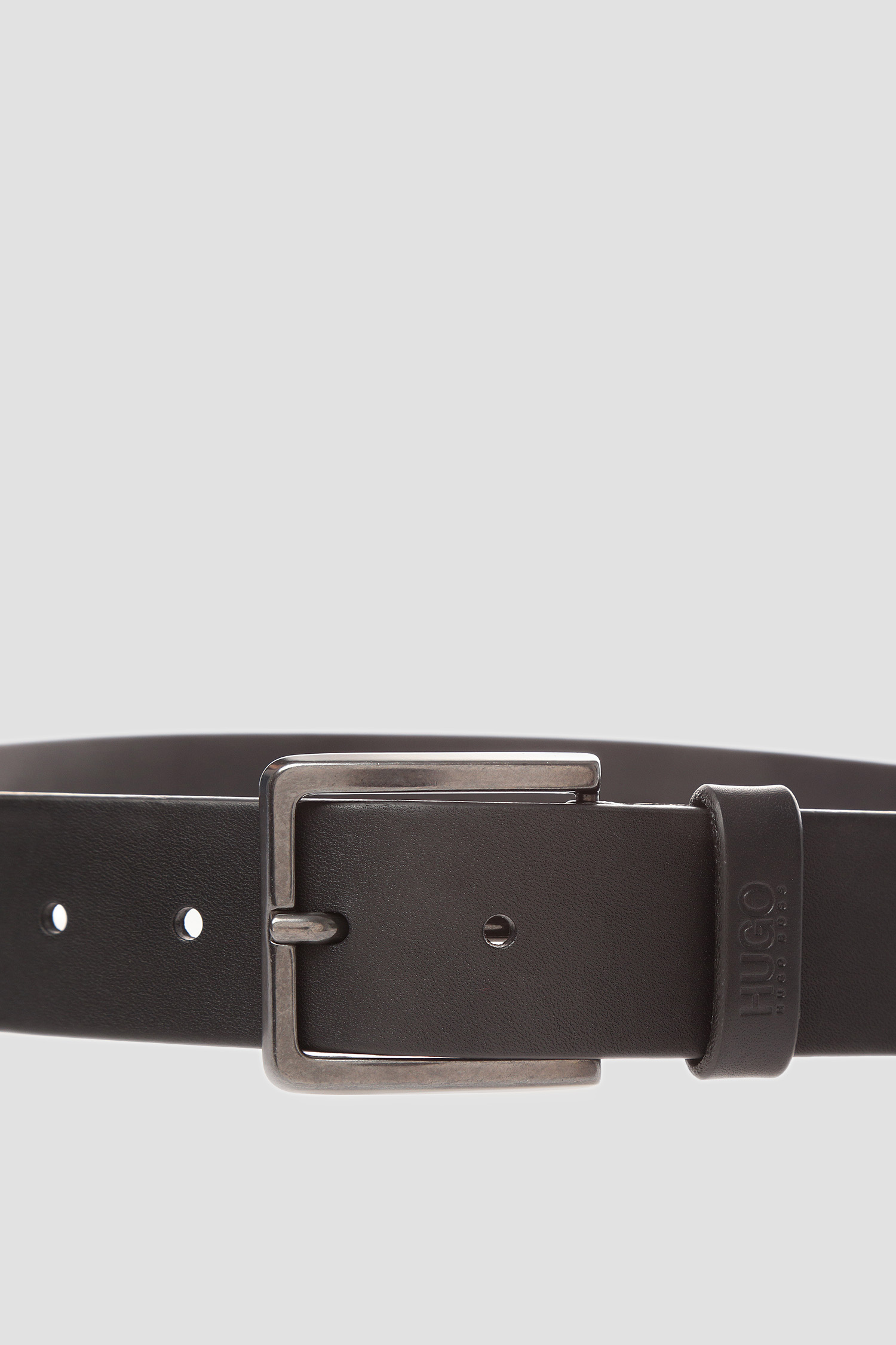 Чоловічий чорний шкіряний ремінь HUGO 50385358;001