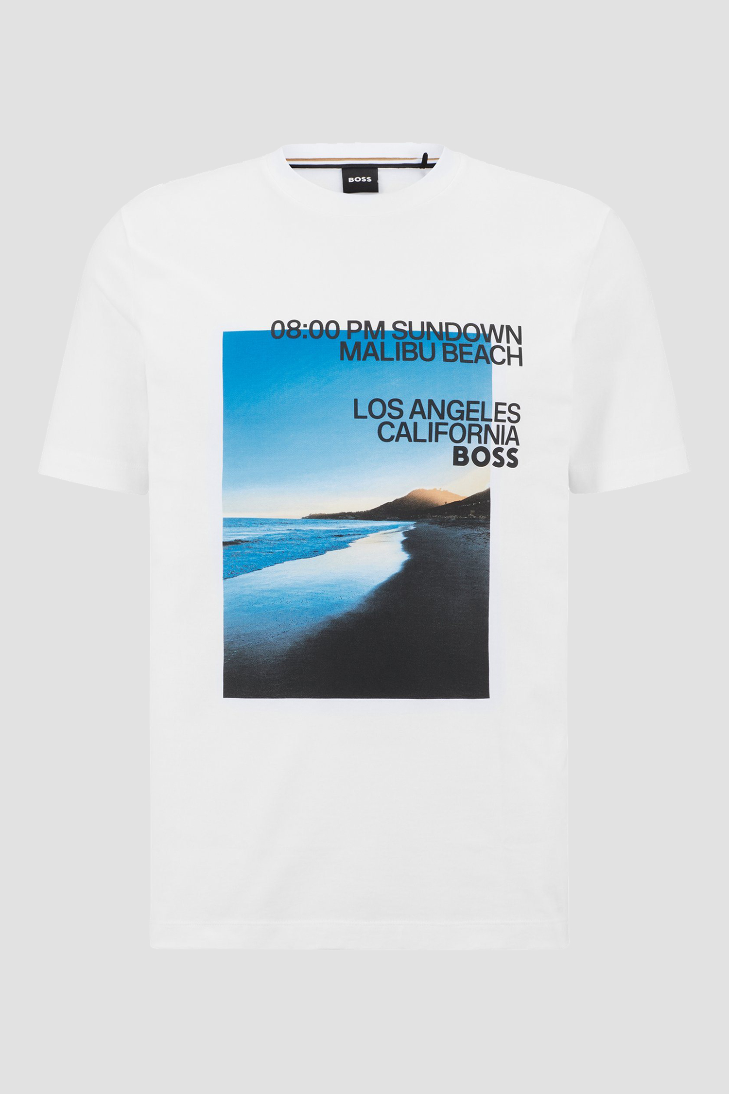 Мужская белая футболка BOSS 50486217;100