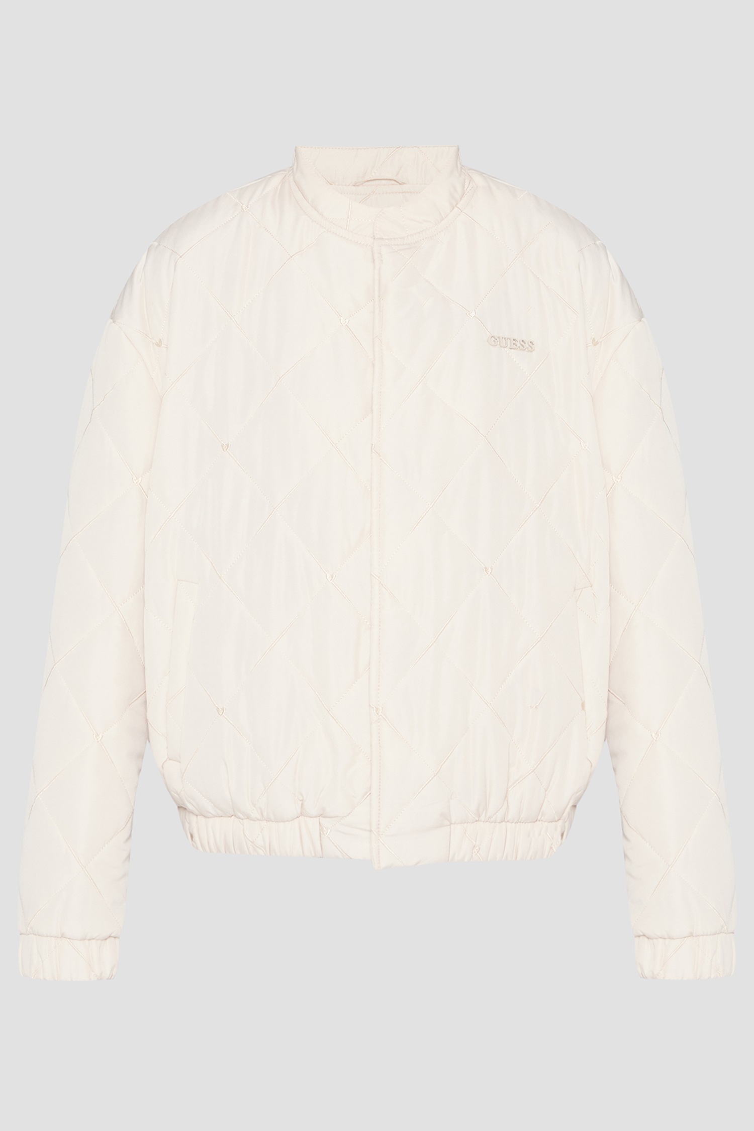 Женский белый бомбер Guess V6RL03.WL132;G1FV