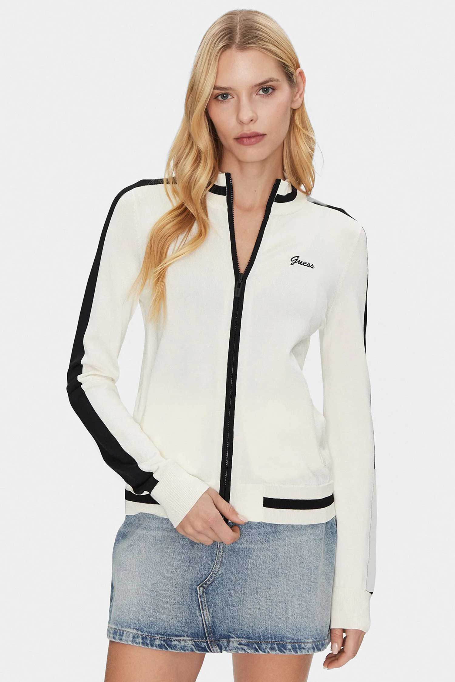Женская белая спортивная кофта Guess V5GQ01.Z3D60;G1O6
