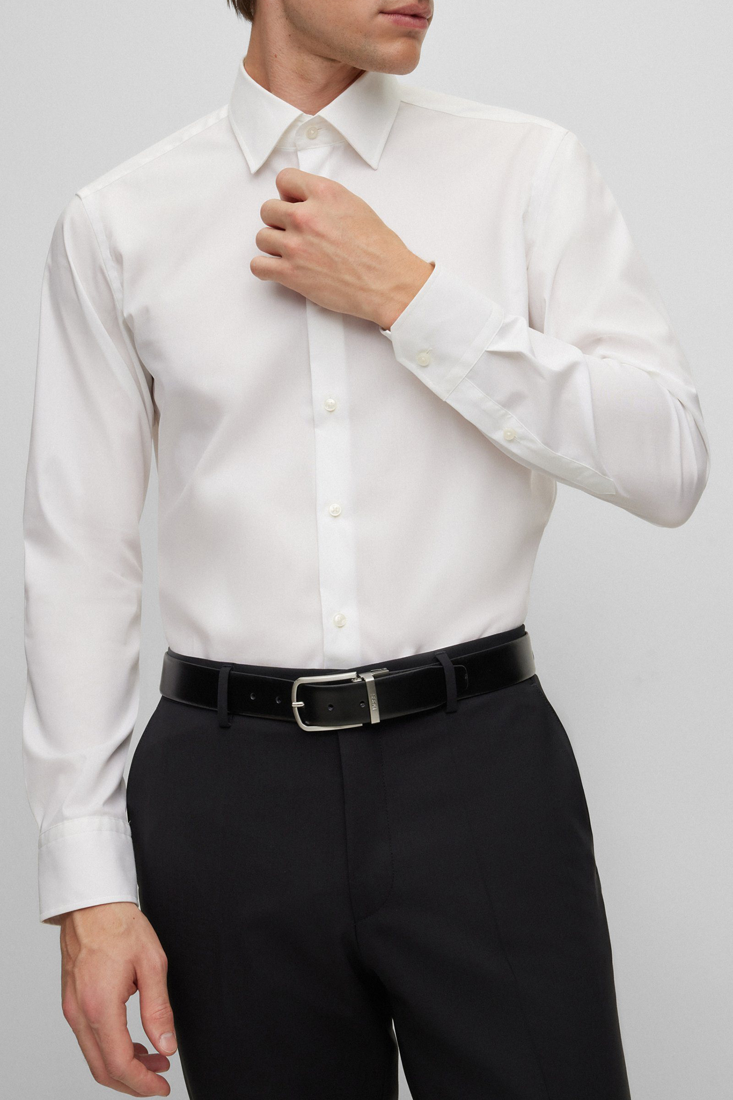 Мужская белая рубашка BOSS 50473265;100