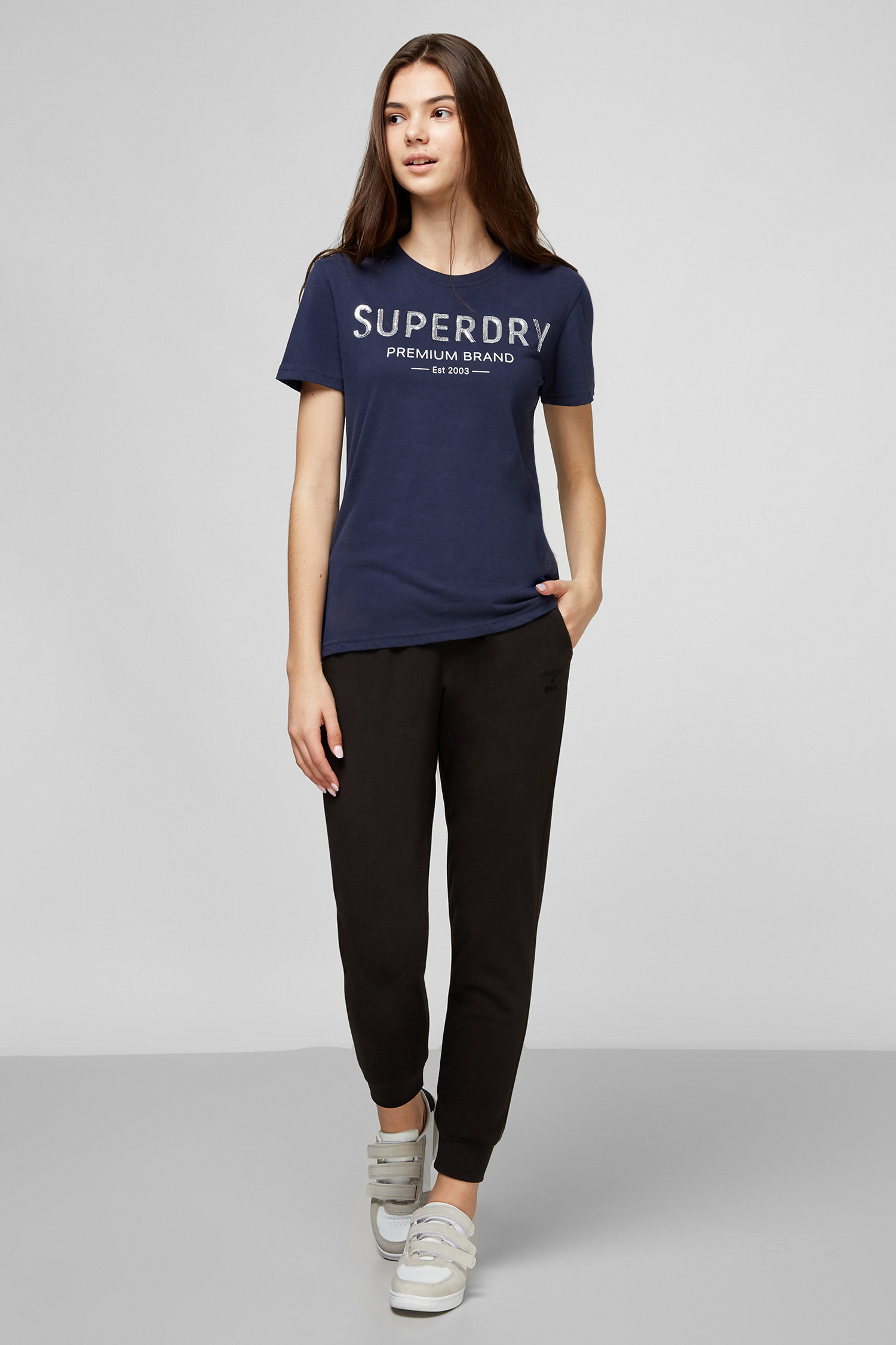 Синяя футболка для девушек SuperDry W1010006A;GKV