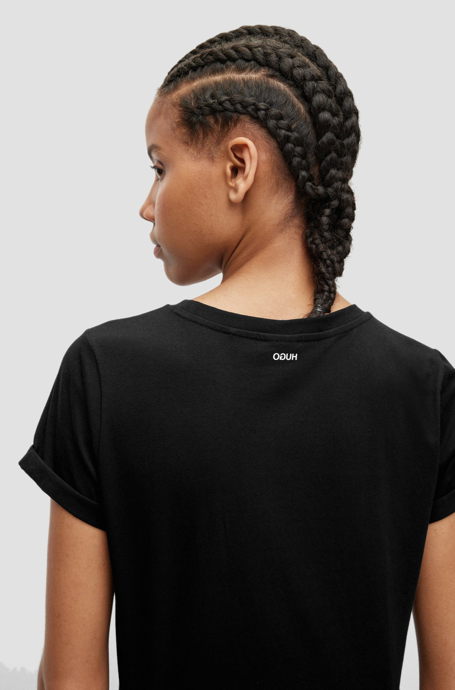 Женская черная футболка HUGO 50417212;001