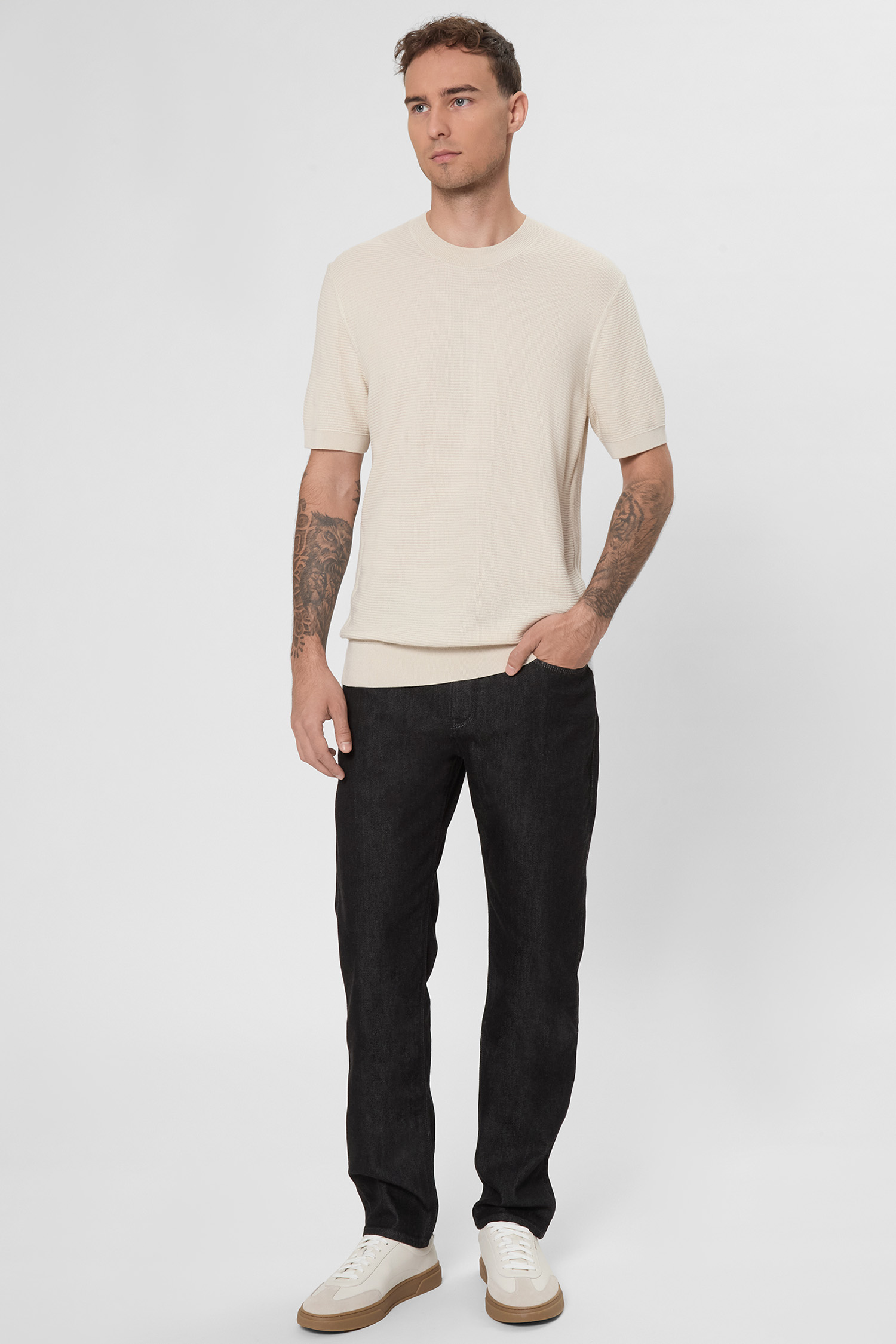 Чоловічий бежевий джемпер BOSS 50543161;131