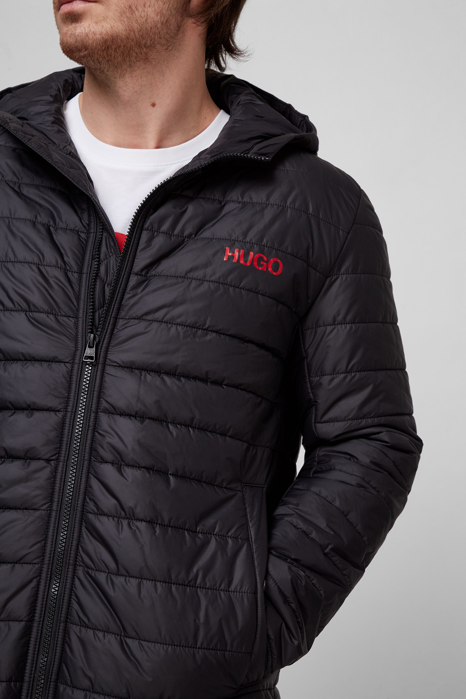 Мужская черная куртка HUGO 50469583;001 — Ultrashop