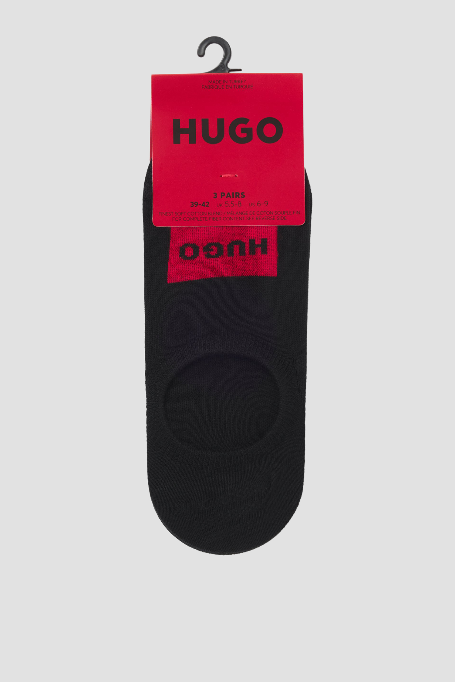 Чоловічі чорні шкарпетки (3 пари) HUGO 50496082;001