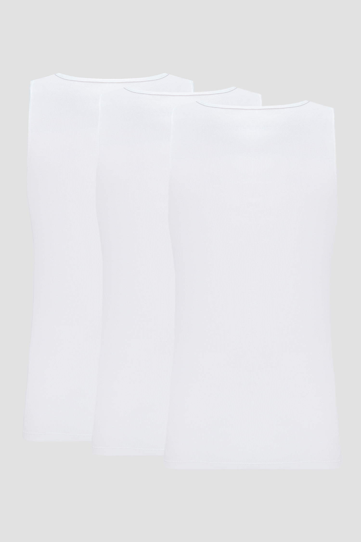 Мужская белая майка (3 шт) BOSS 50542132;100