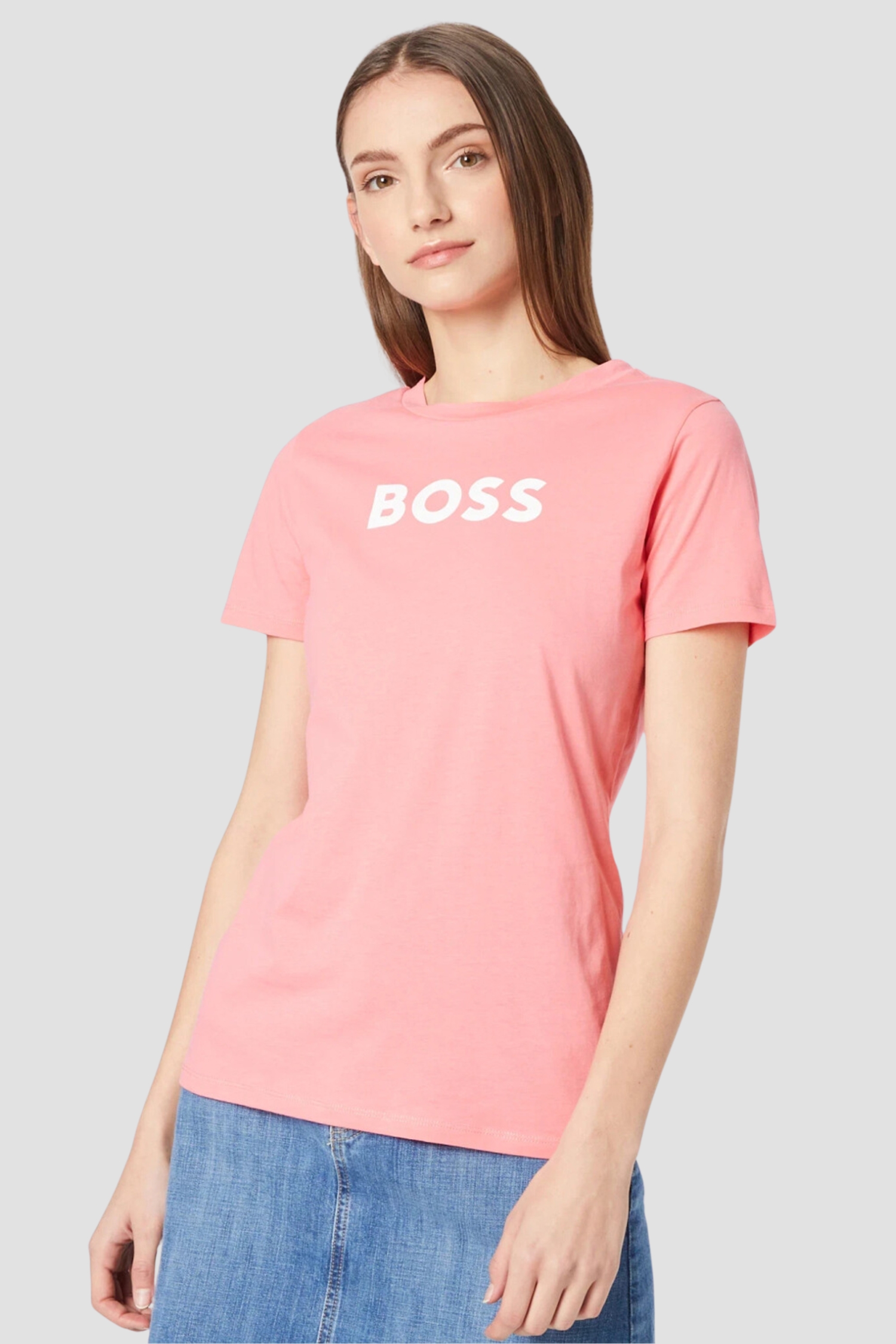 Женская розовая футболка BOSS 50468356;663