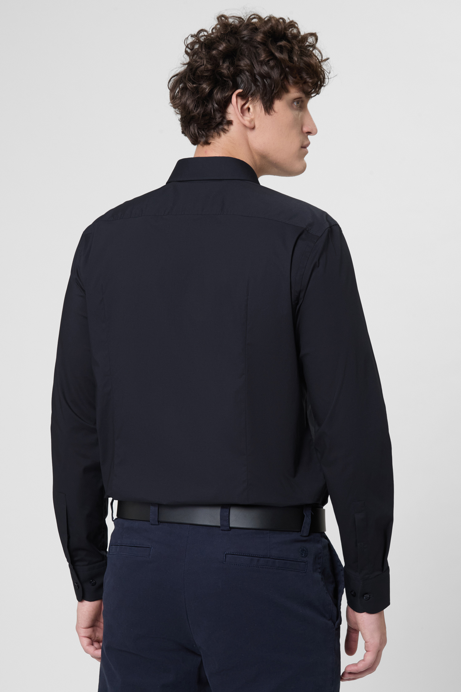 Мужская темно-синяя рубашка BOSS 50469345;404