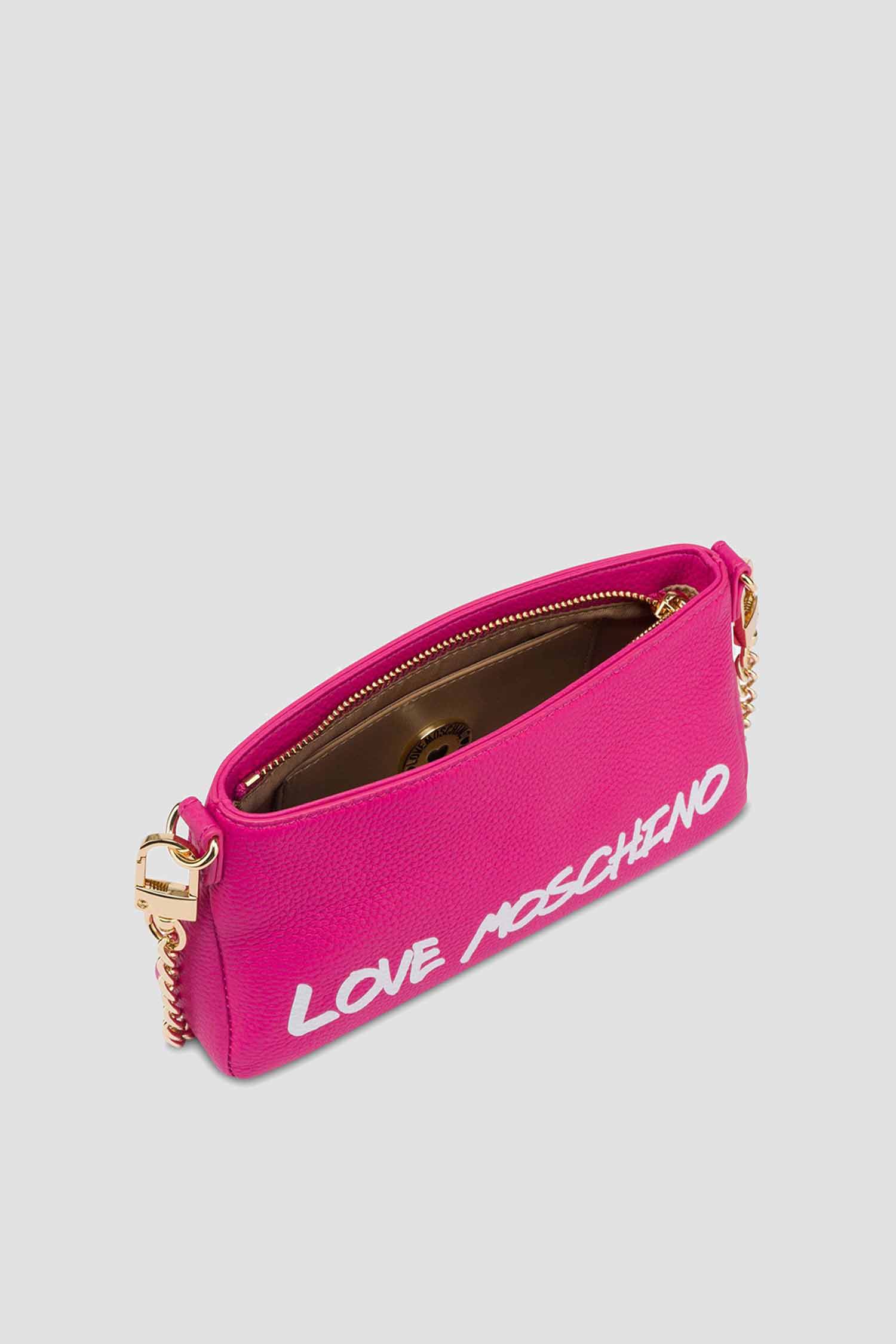 Женская розовая кожаная сумка Moschino JC4255PP0H.K13;60A