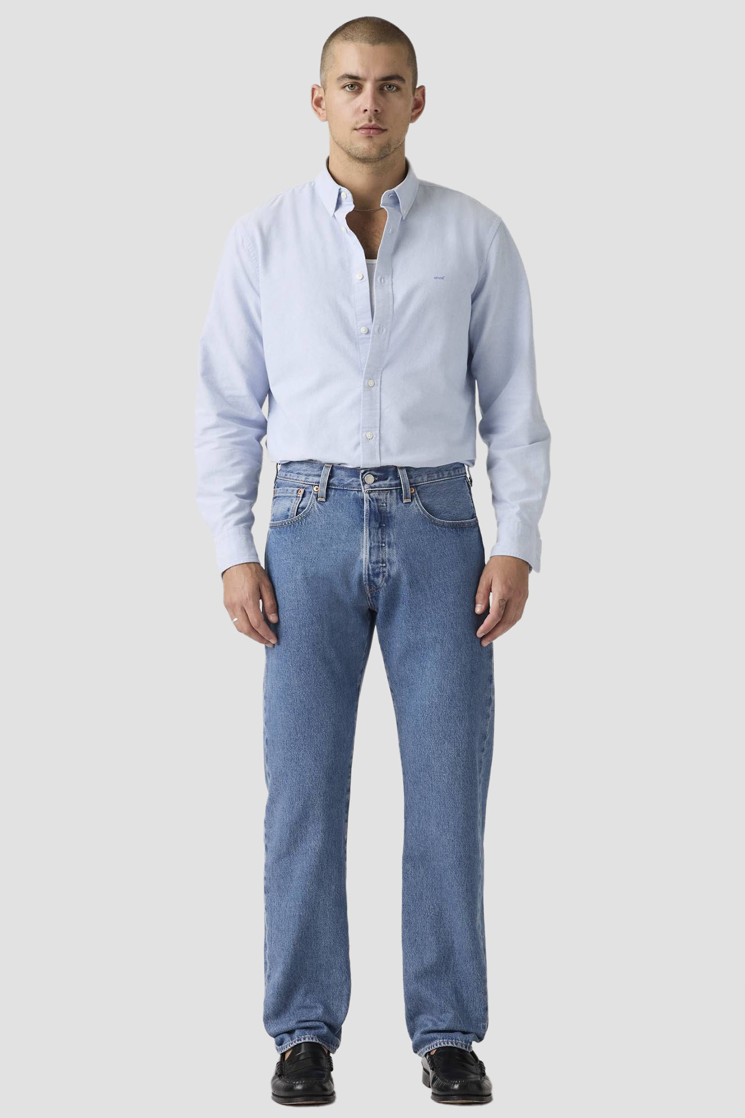 Чоловічі блакитні джинси 501® Relaxed Fit Levi’s® 0057V;0008