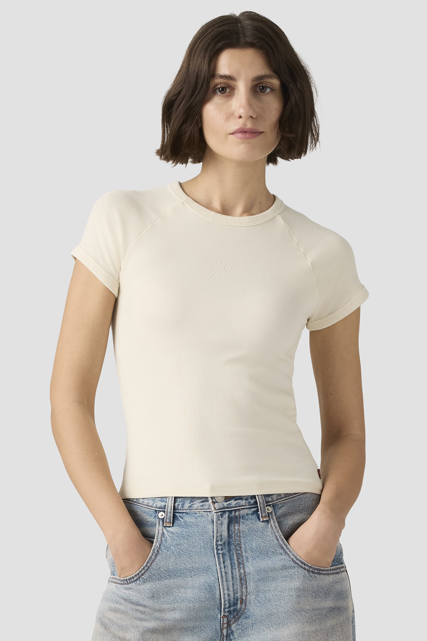 Женская бежевая футболка Levi’s® 003R2;0014