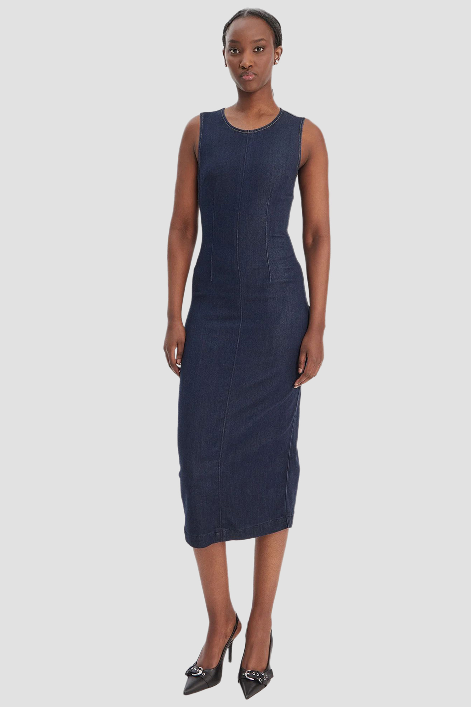 Жіноча темно-синя джинсова сукня Guess W6RK72.D6980;OKLN