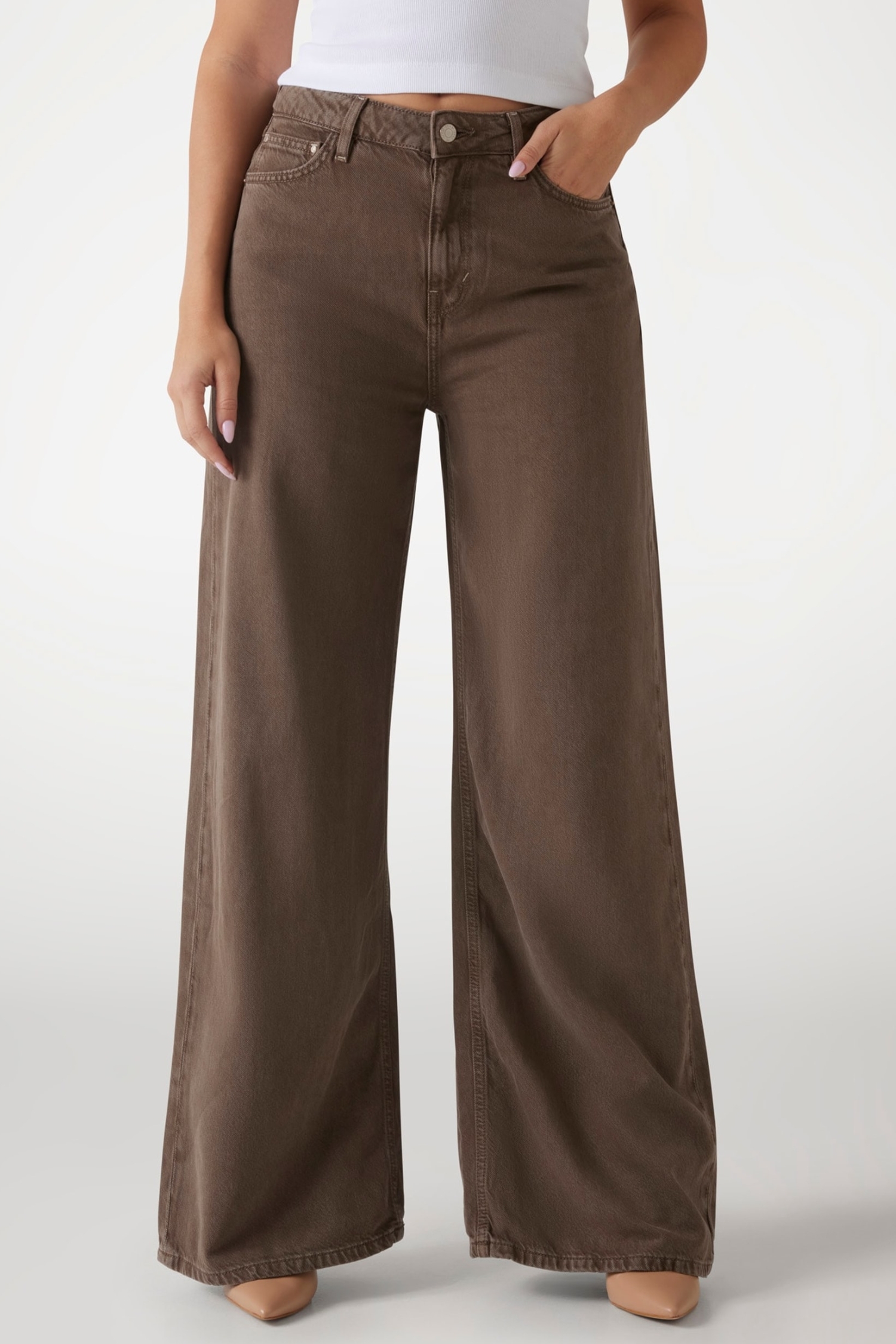 Женские коричневые джинсы Guess W5RA82.WFD53;FN8J