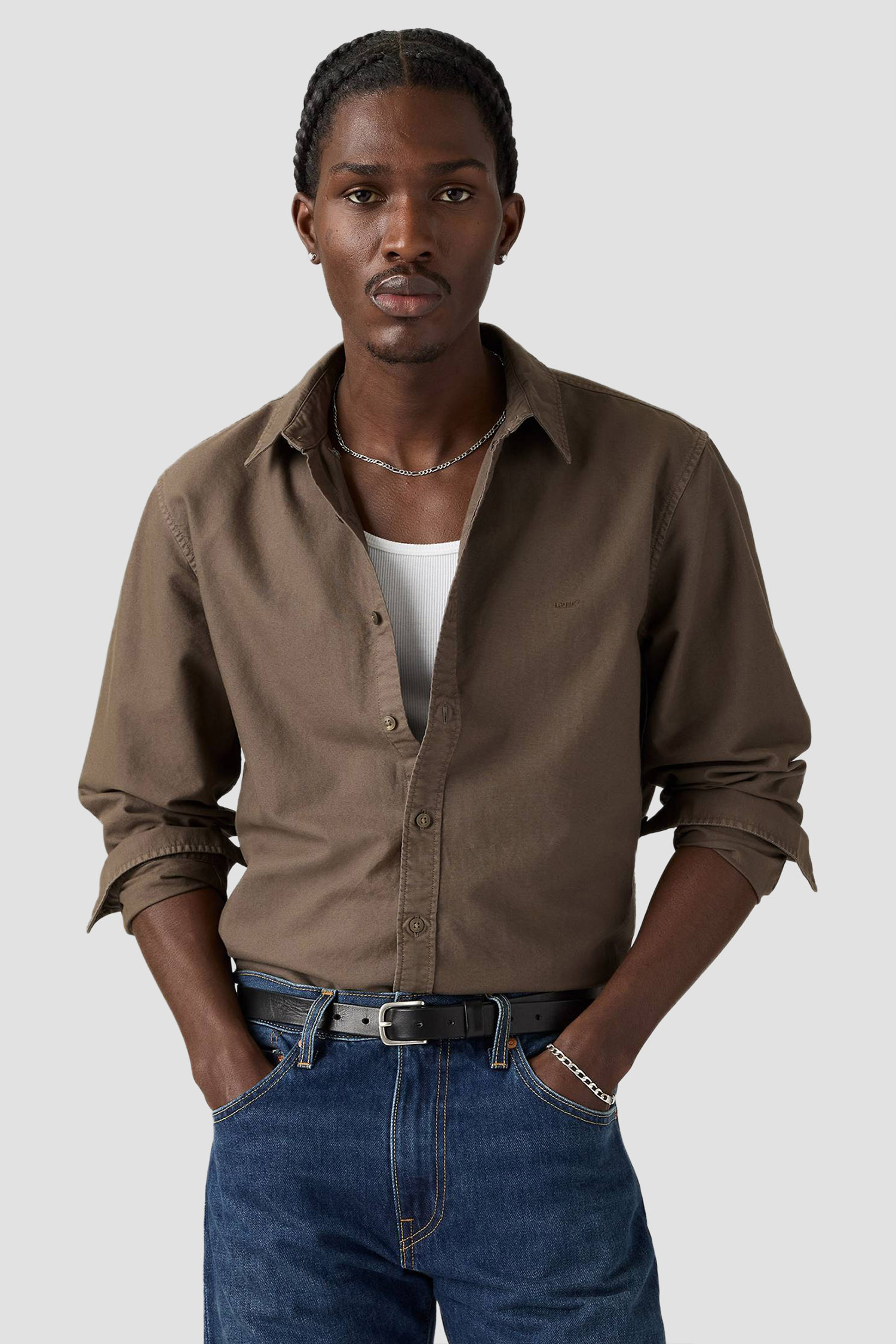 Мужская коричневая рубашка Levi’s® A7210;0051