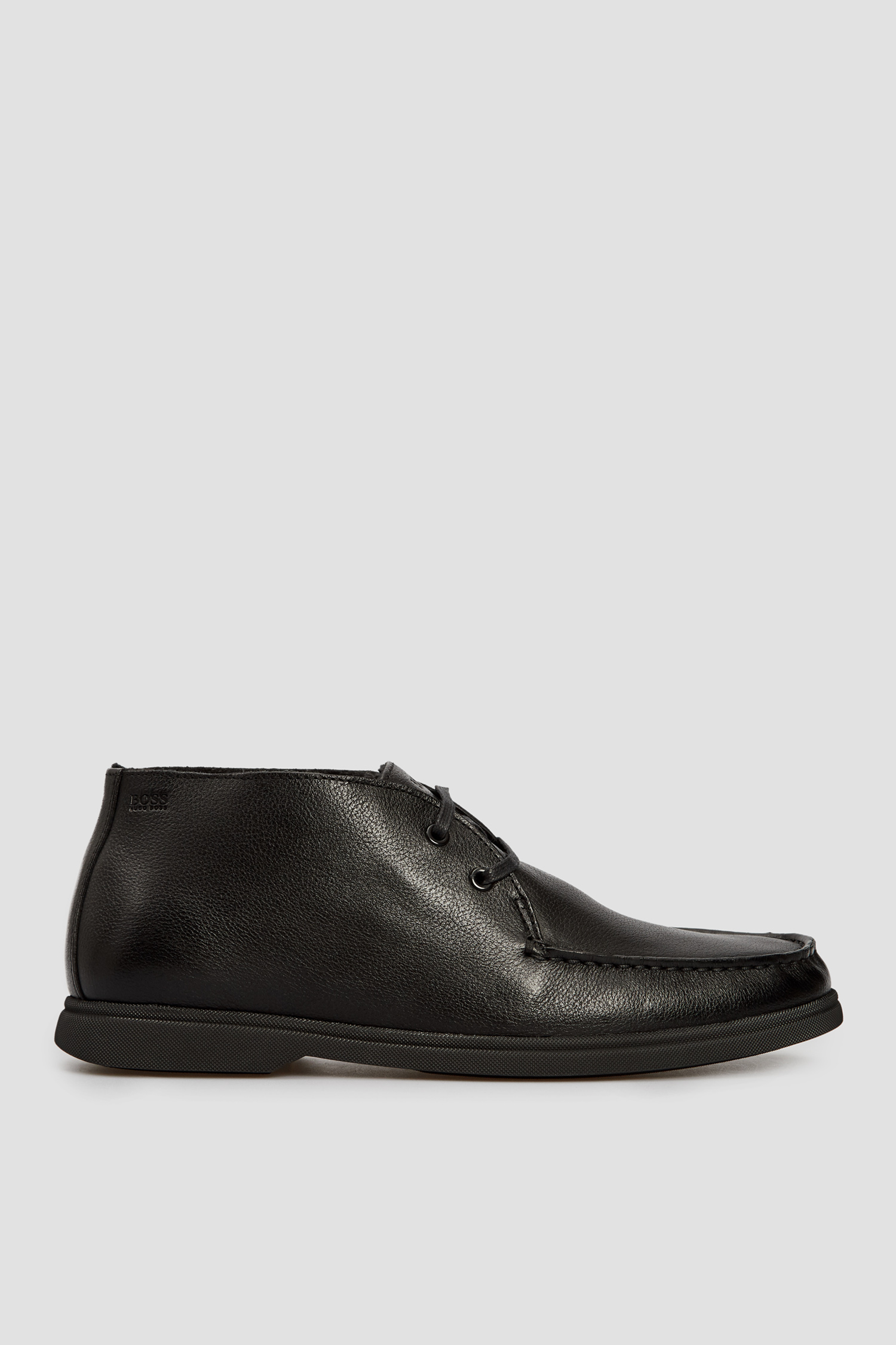 Мужские черные кожаные ботинки BOSS 50459901;001