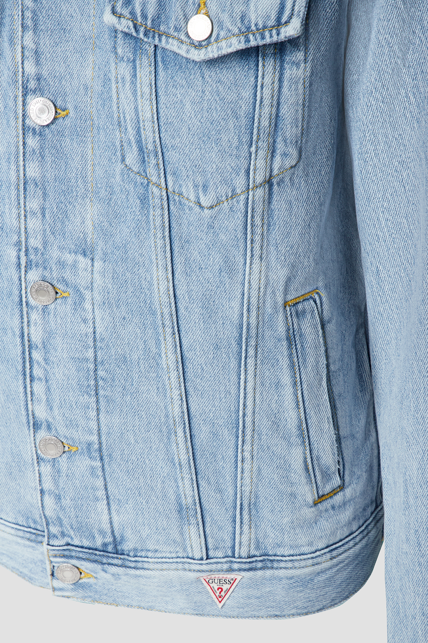 Мужская голубая джинсовая куртка Guess M3GXN1.D4Z62;THMI